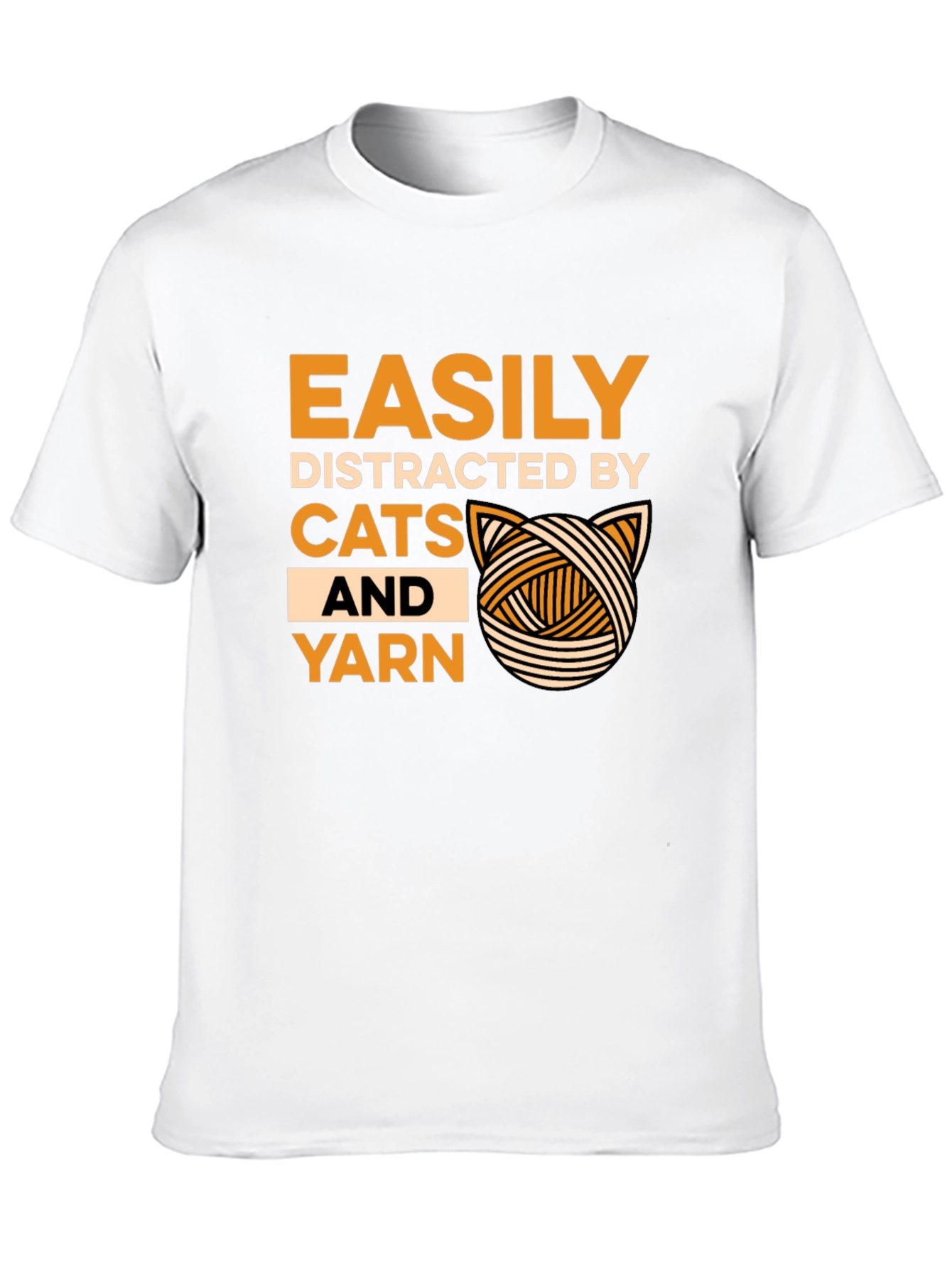 Easily Distracted by Cats and Yarn T-Shirt