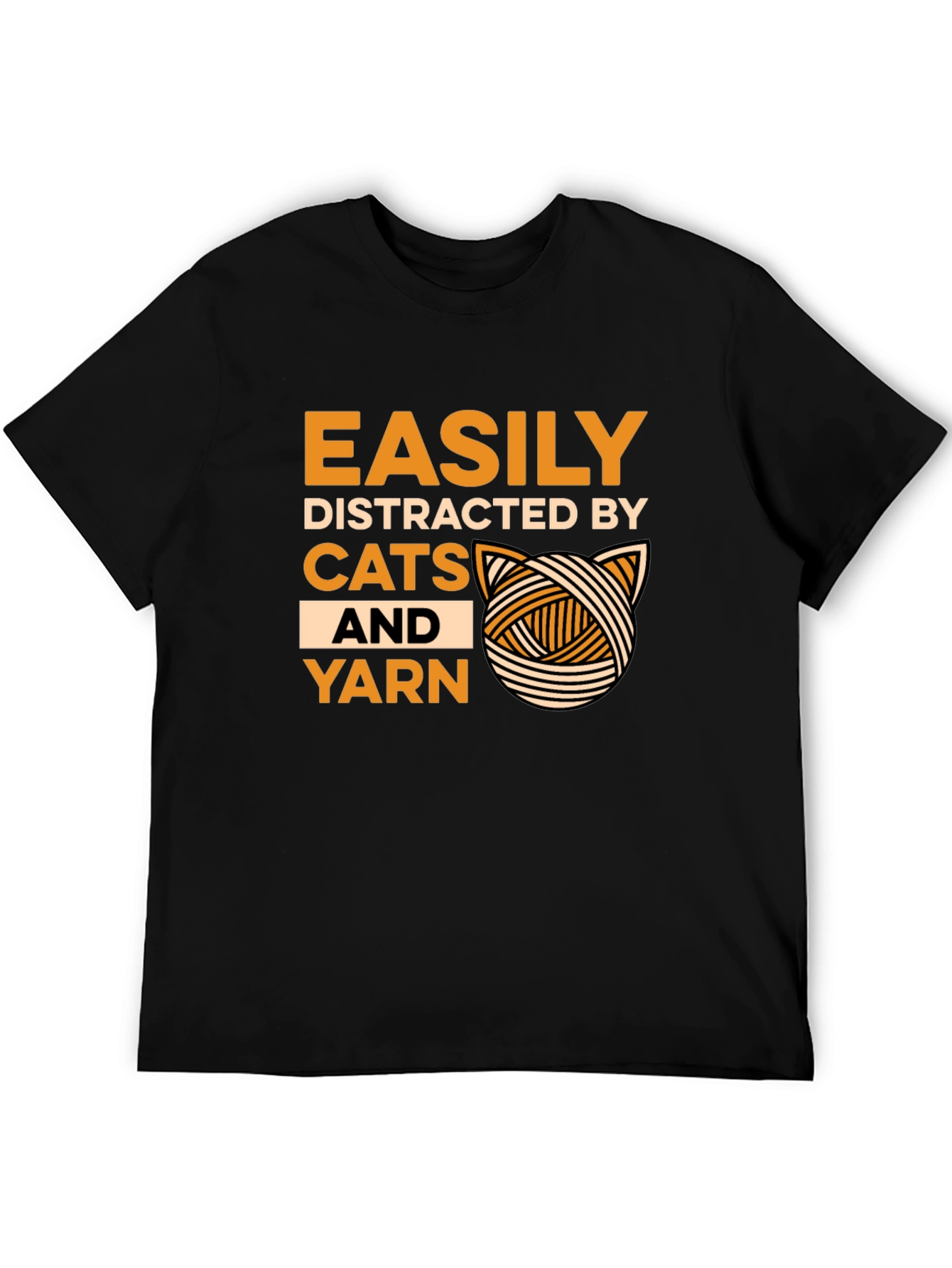 Easily Distracted by Cats and Yarn T-Shirt