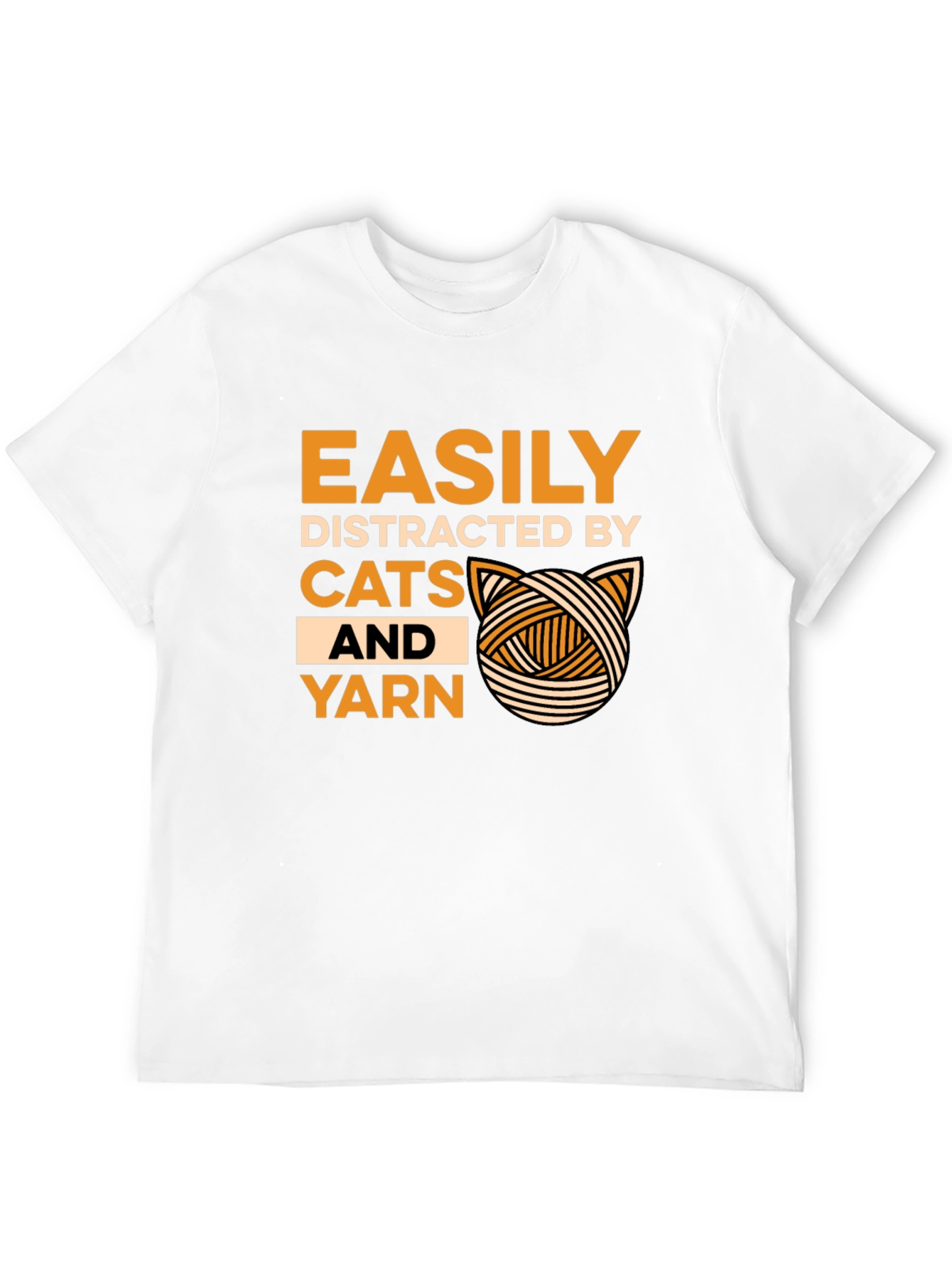 Easily Distracted by Cats and Yarn T-Shirt