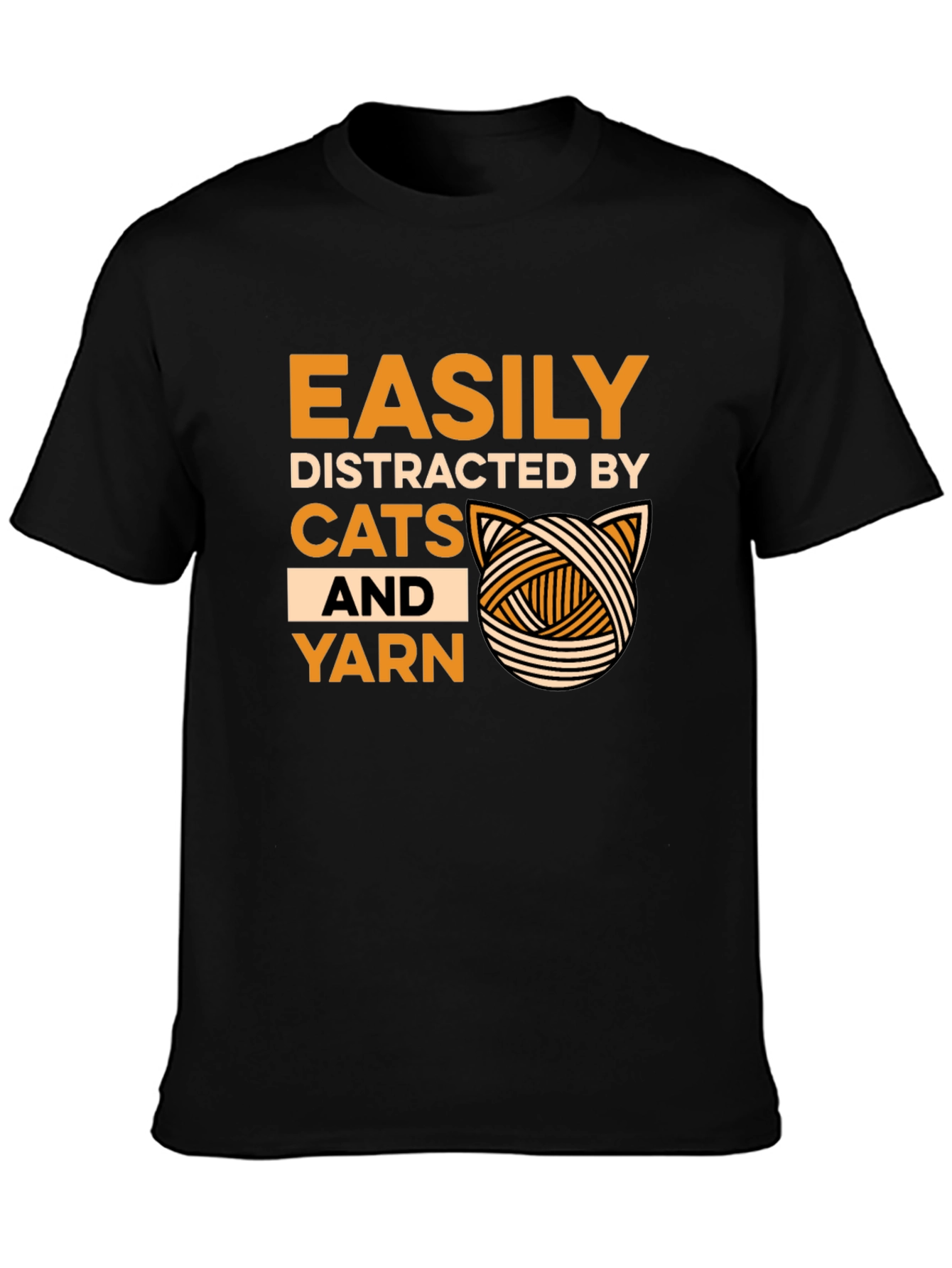 Easily Distracted by Cats and Yarn T-Shirt