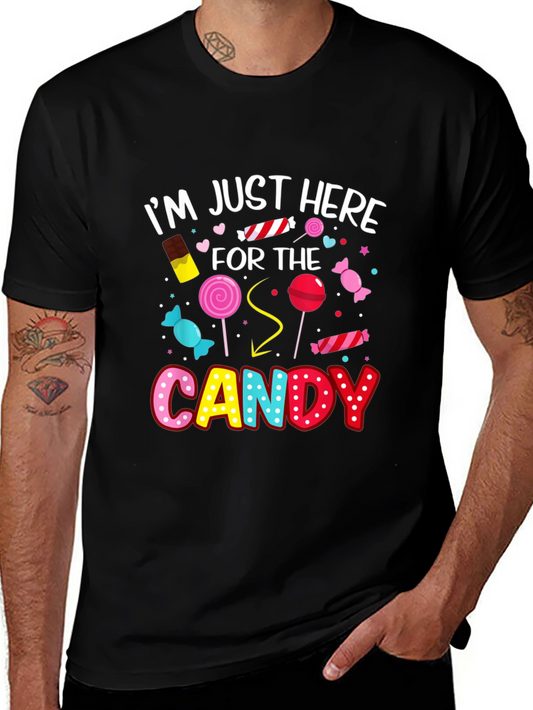 Im Just Here For The Candy Funny Halloween T-Shirt