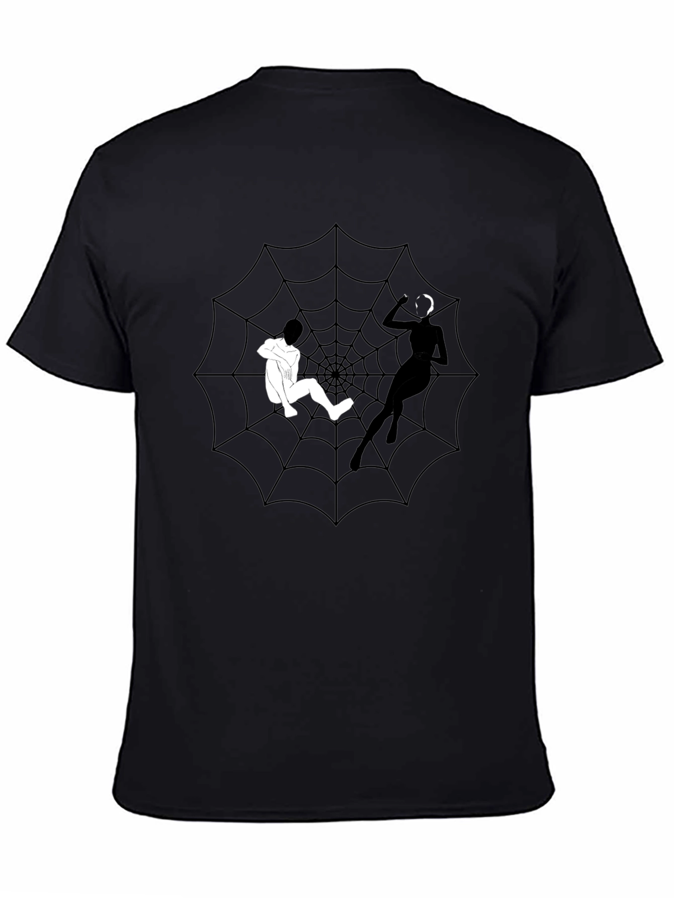 Spider Web Graphic Tee - Caught in Her Web