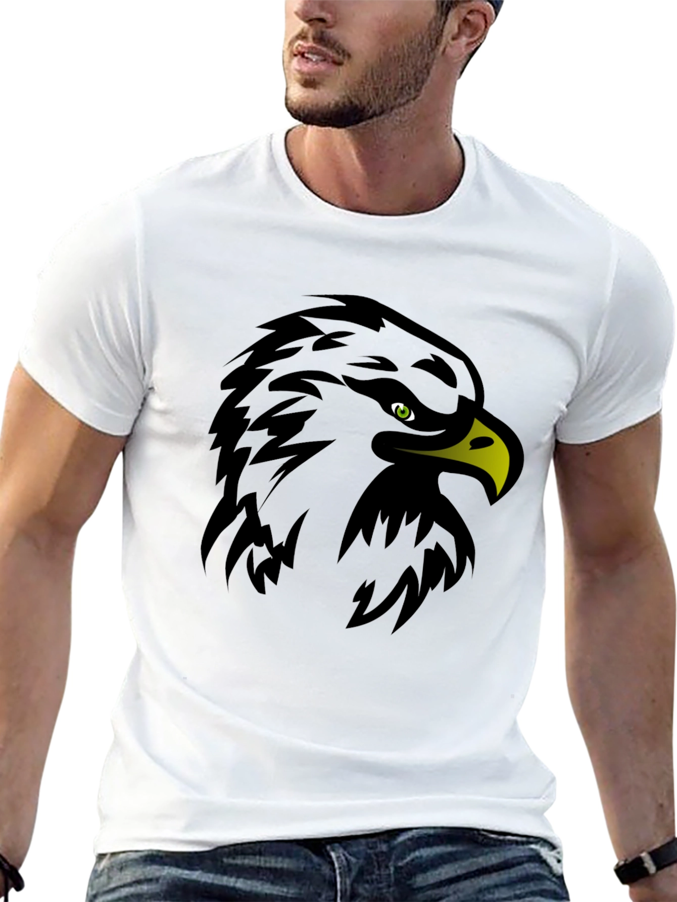 Eagle Graphic Black T-Shirt - Bold Design