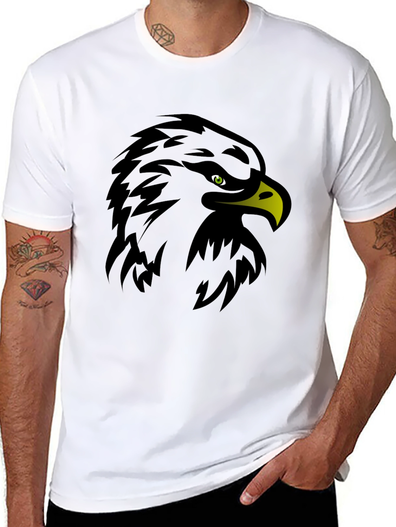 Eagle Graphic Black T-Shirt - Bold Design
