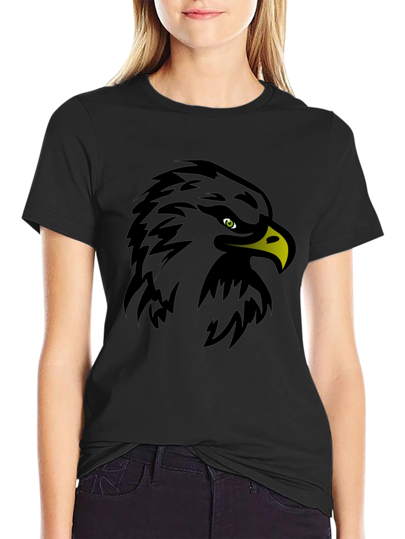 Eagle Graphic Black T-Shirt - Bold Design
