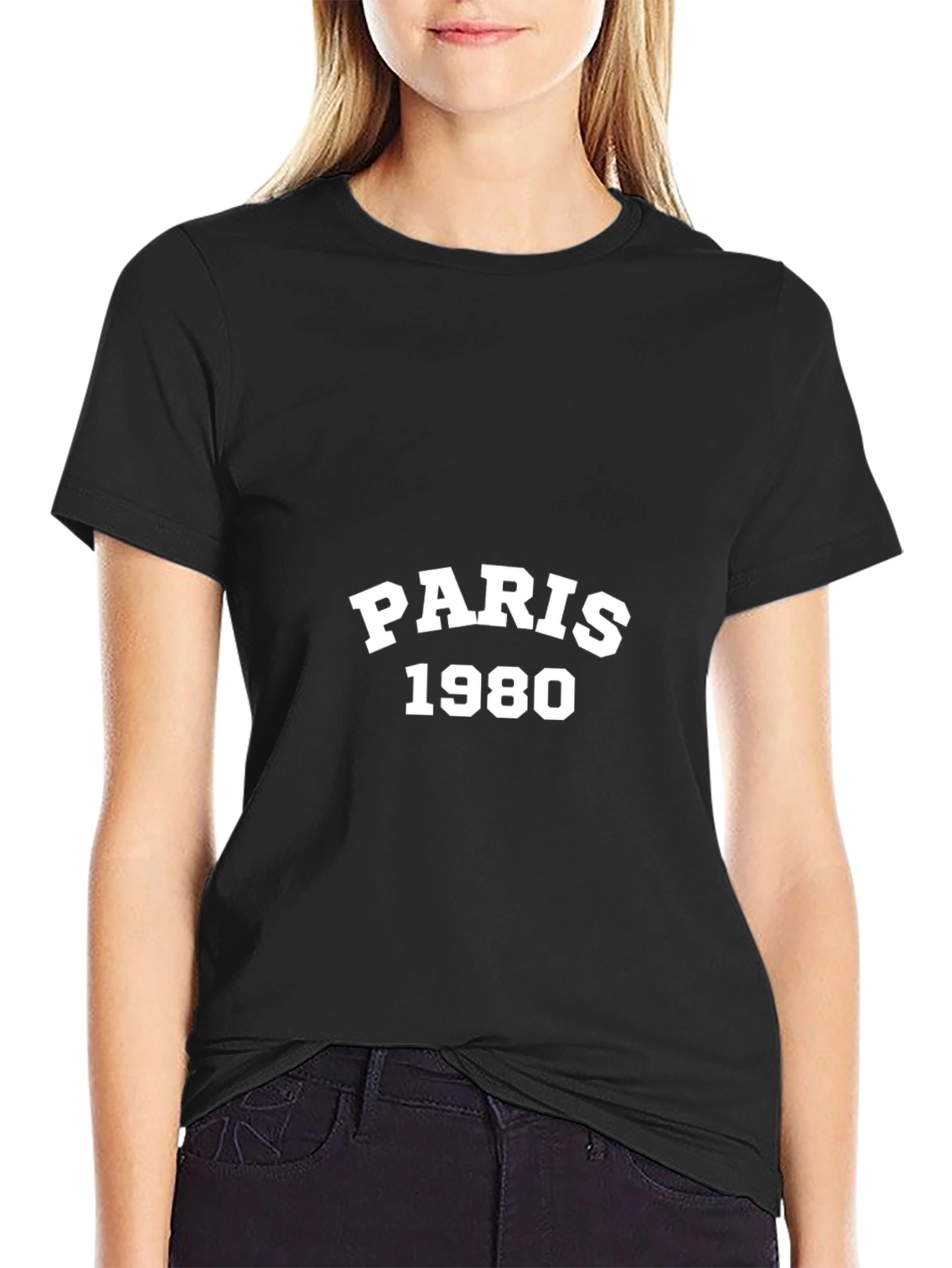 Paris 1980 Graphic Tee - Black