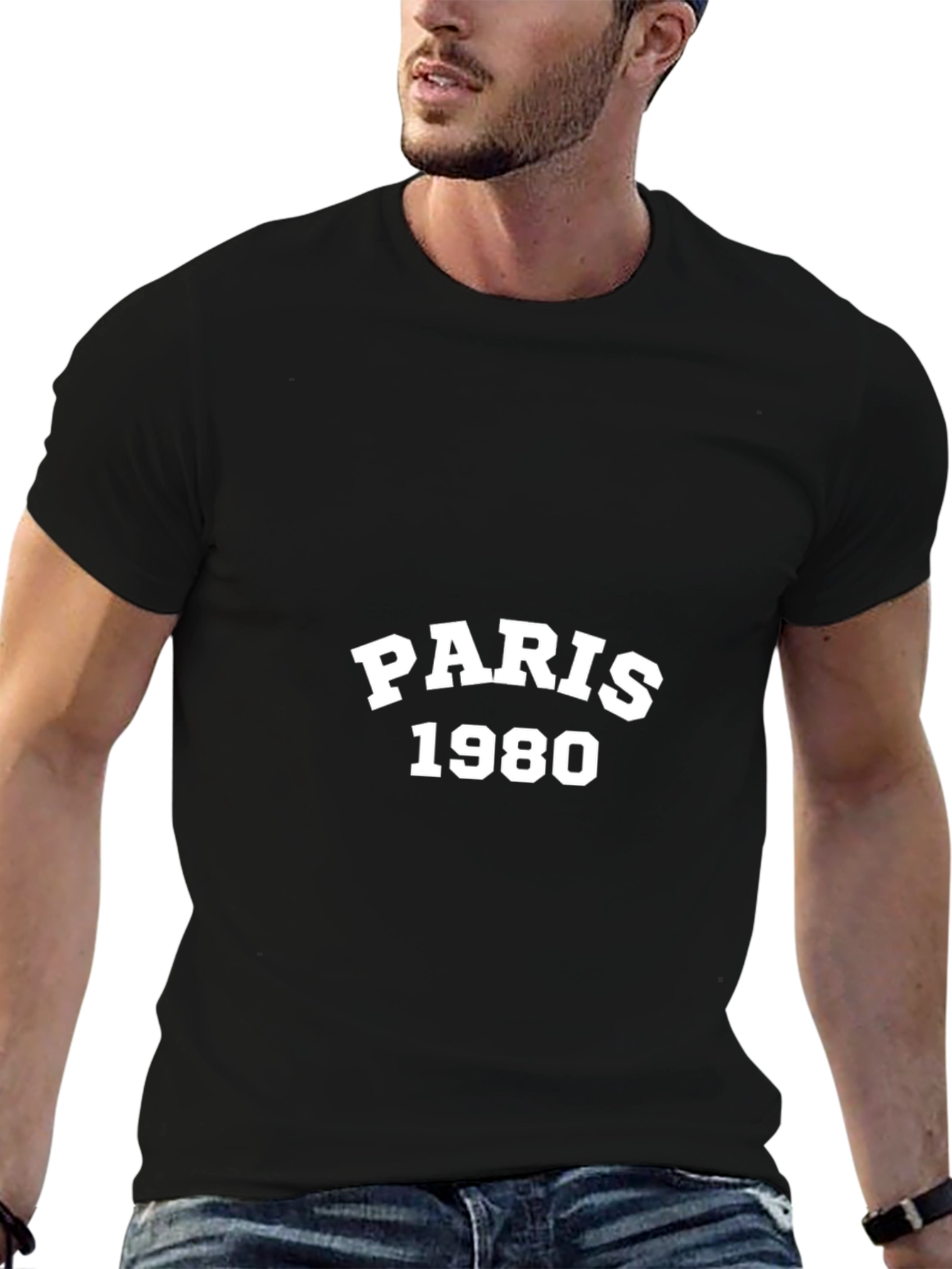 Paris 1980 Graphic Tee - Black