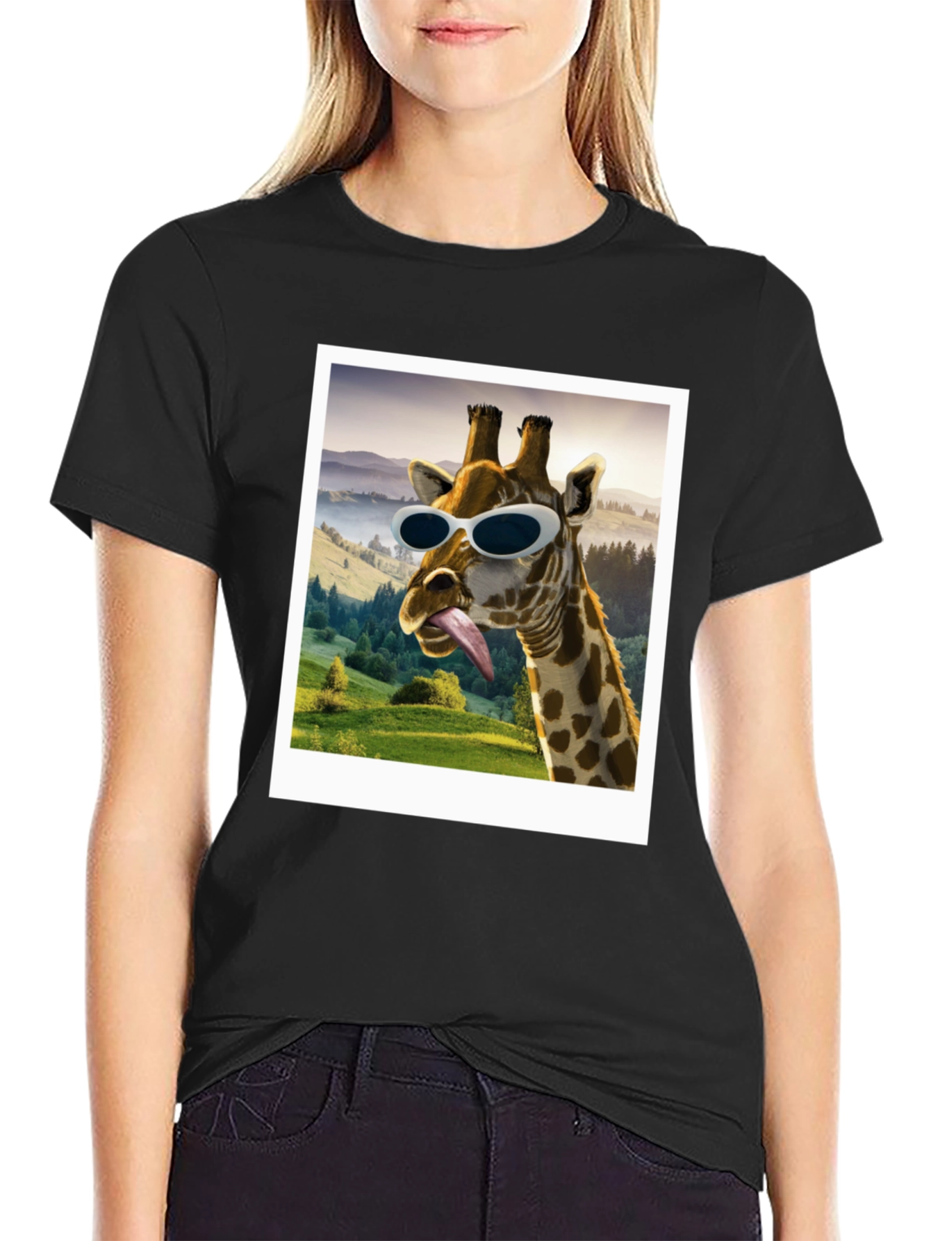 Cool Giraffe Graphic Tee - Funky Animal Lover T-Shirt