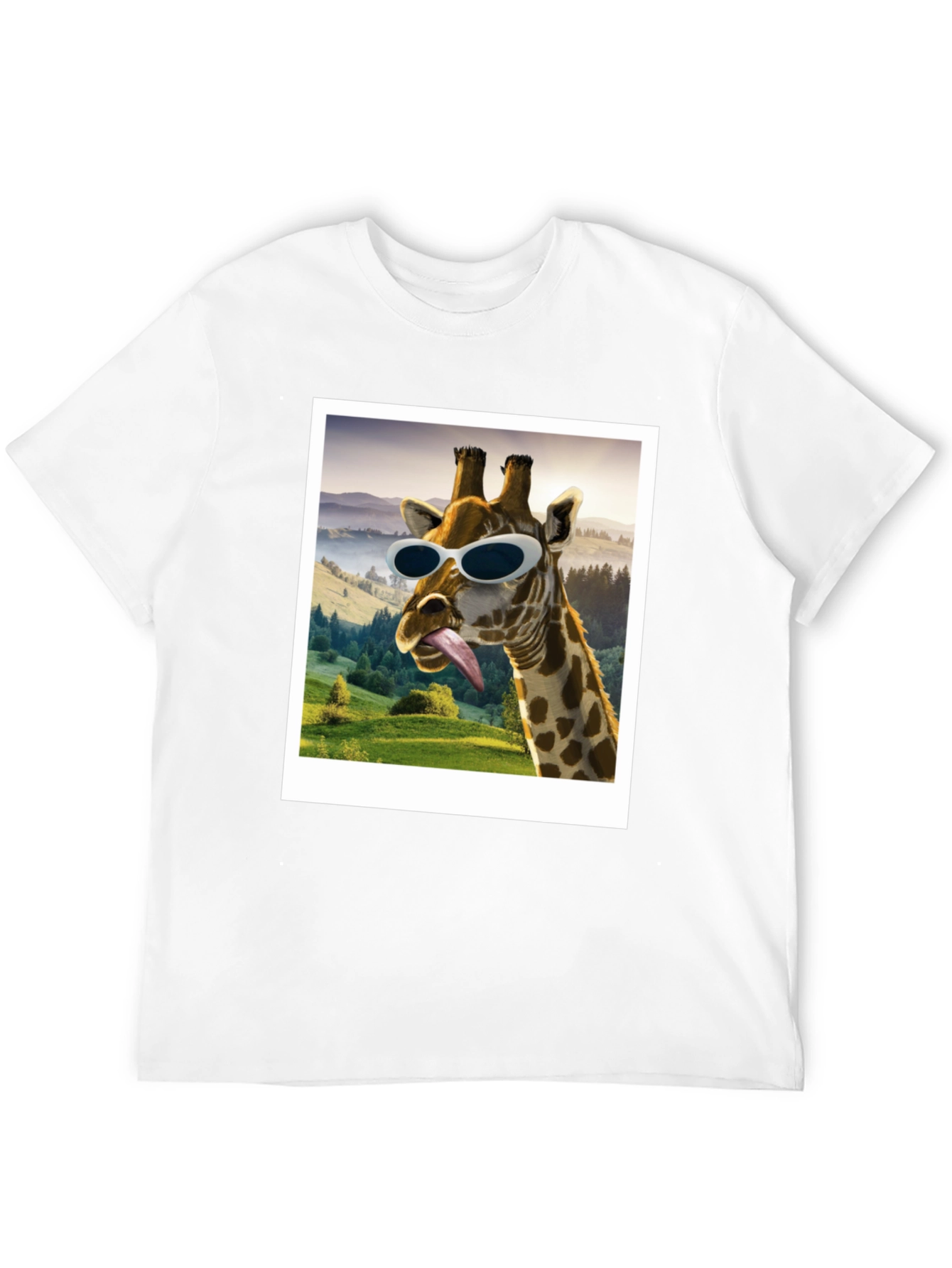 Cool Giraffe Graphic Tee - Funky Animal Lover T-Shirt