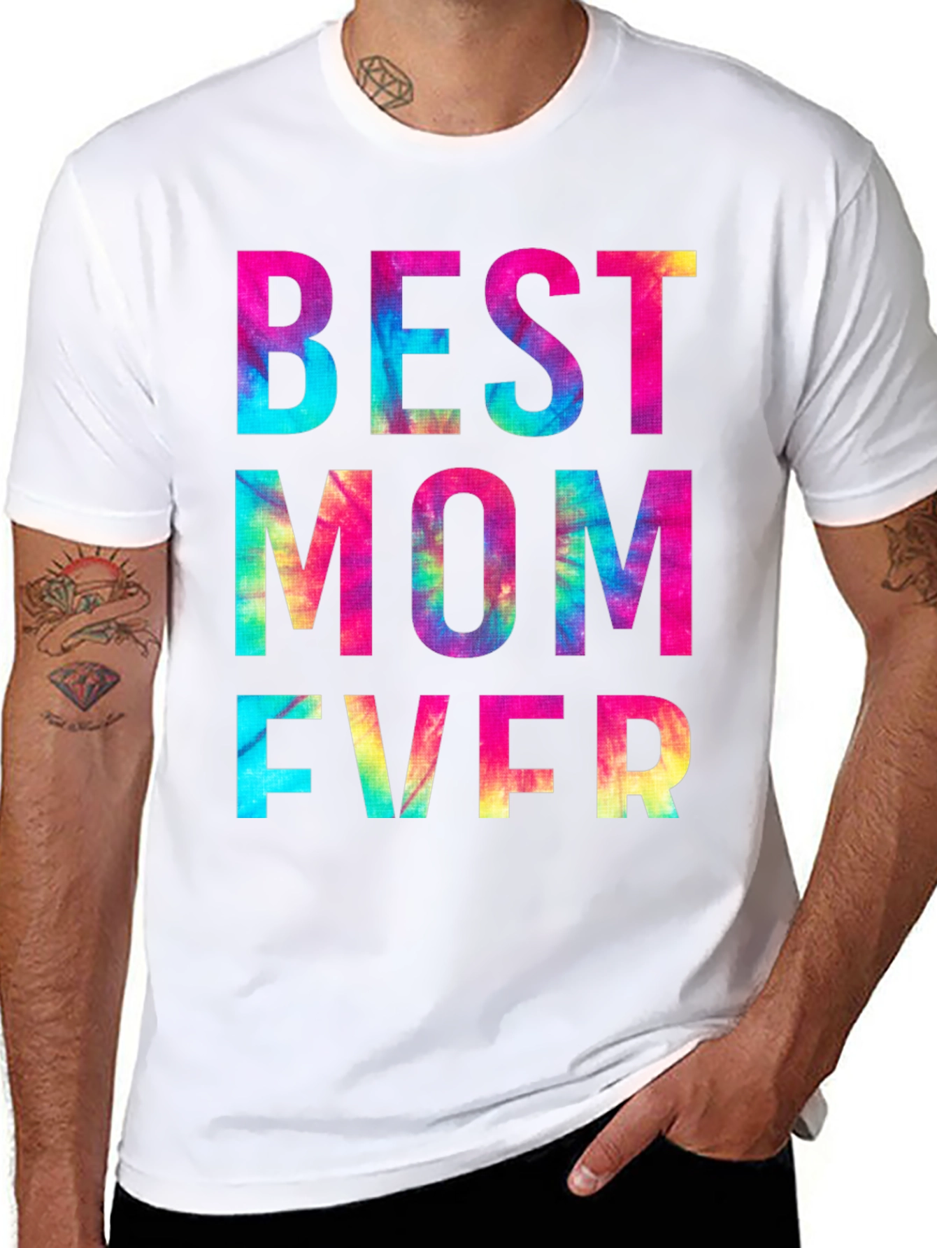 Best Mom Ever Tie Dye Graphic T-Shirt