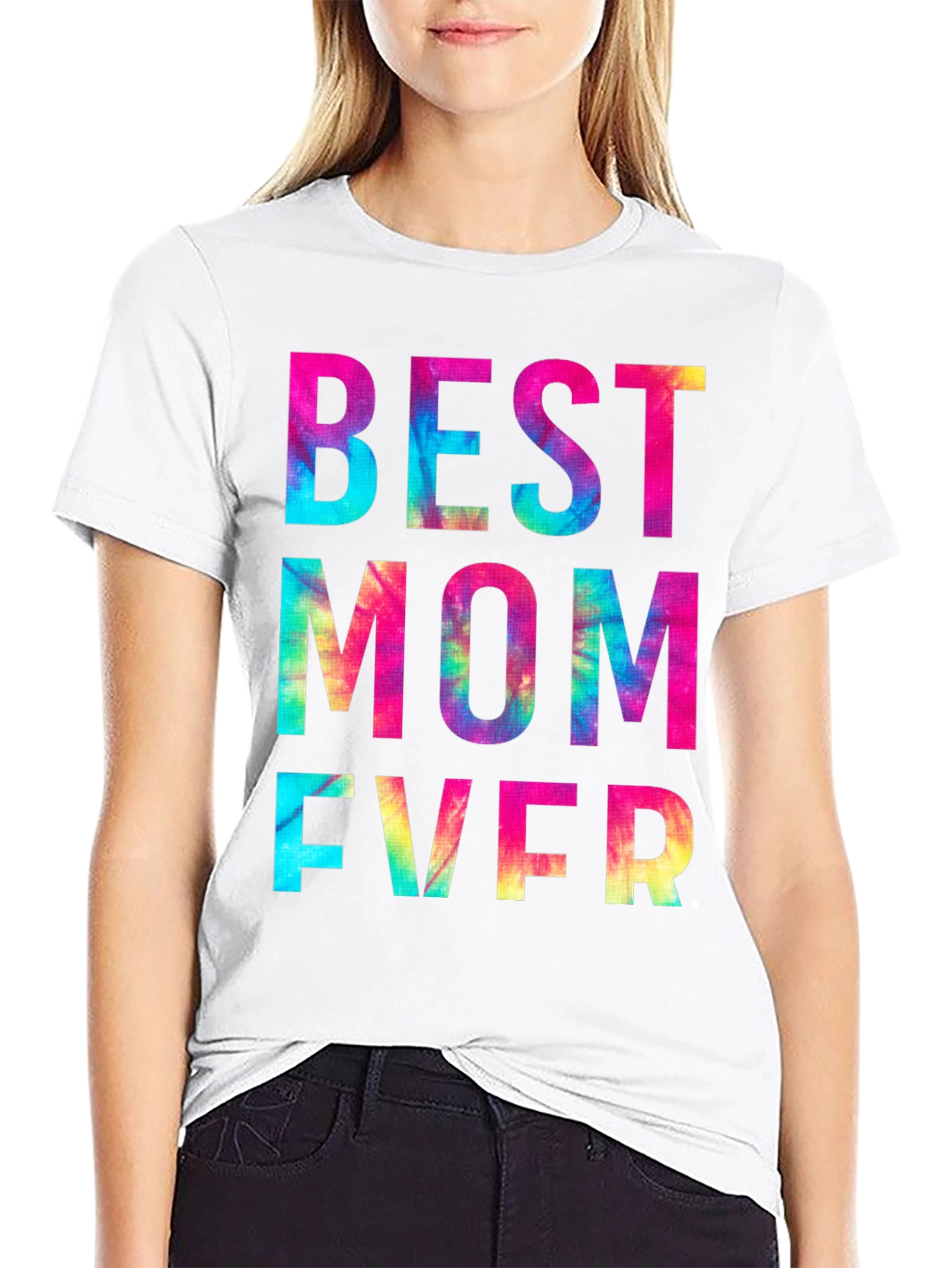 Best Mom Ever Tie Dye Graphic T-Shirt