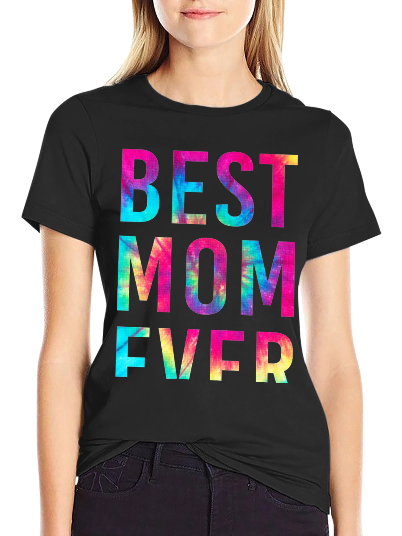 Best Mom Ever Tie Dye Graphic T-Shirt