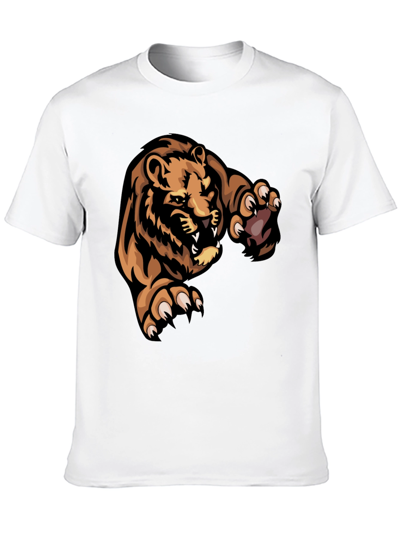 Black T-Shirt with Lion Graphic