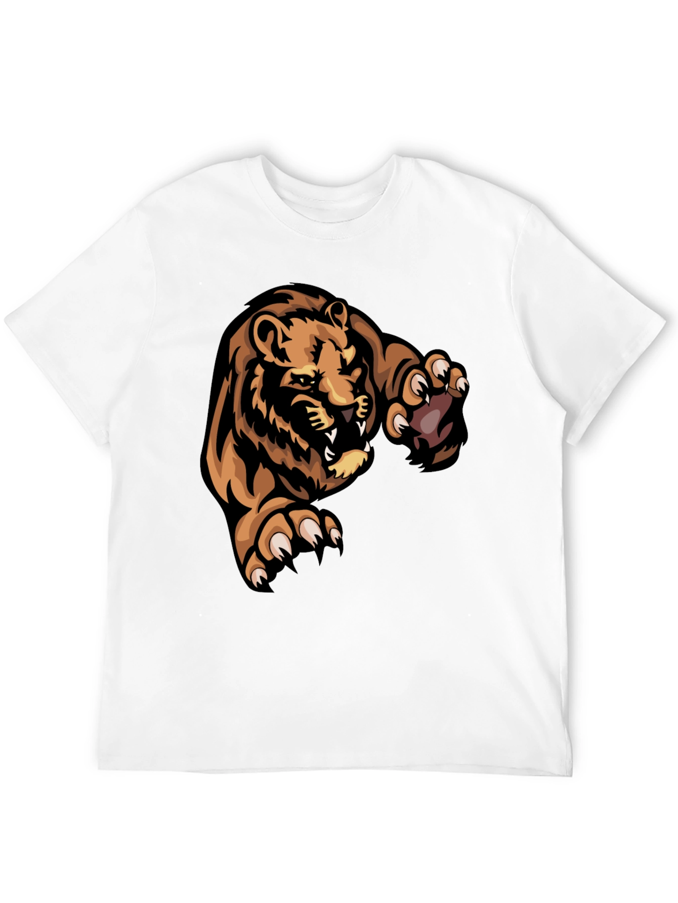 Black T-Shirt with Lion Graphic
