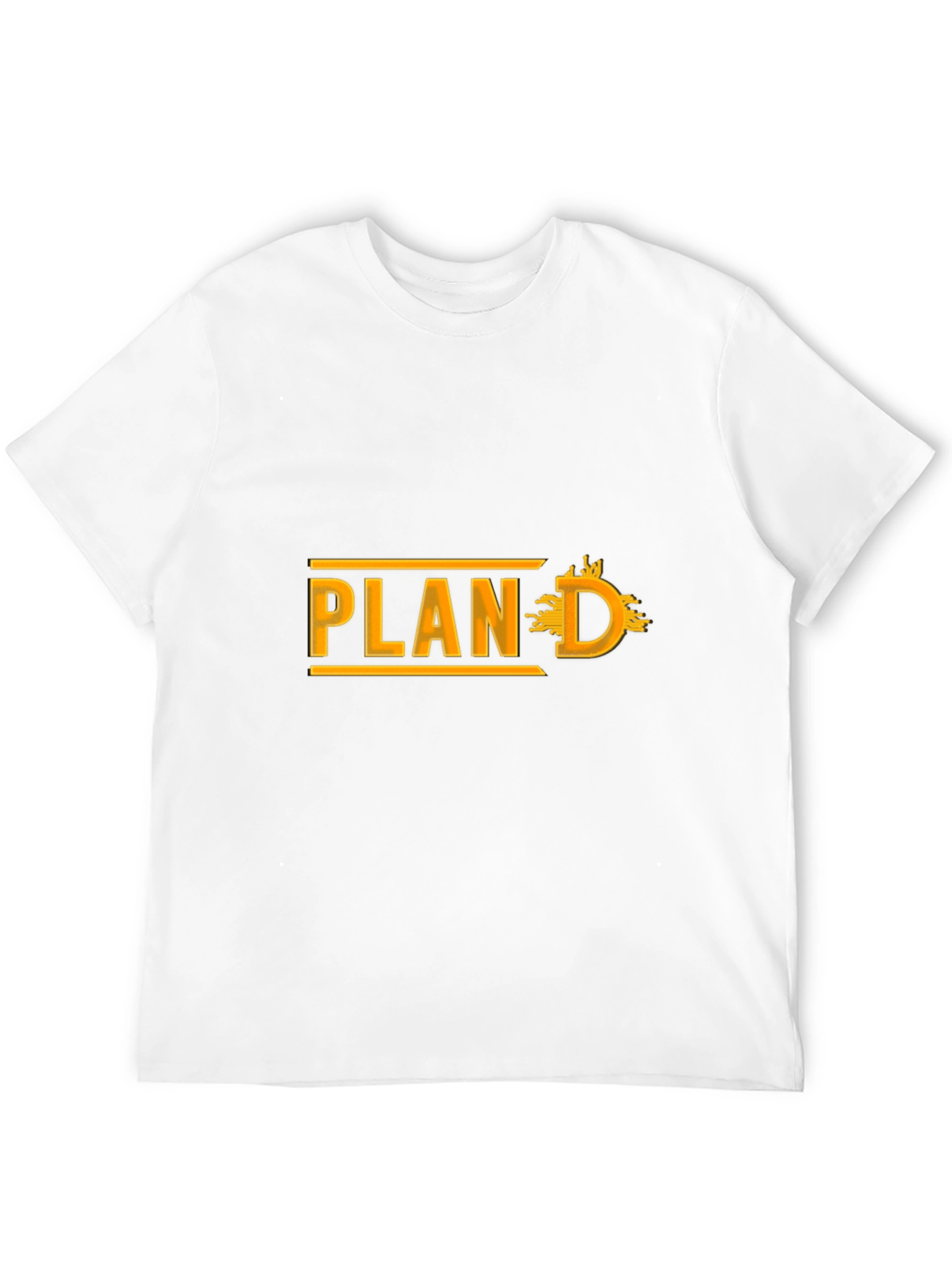 Plan D Black Cotton Graphic Tee