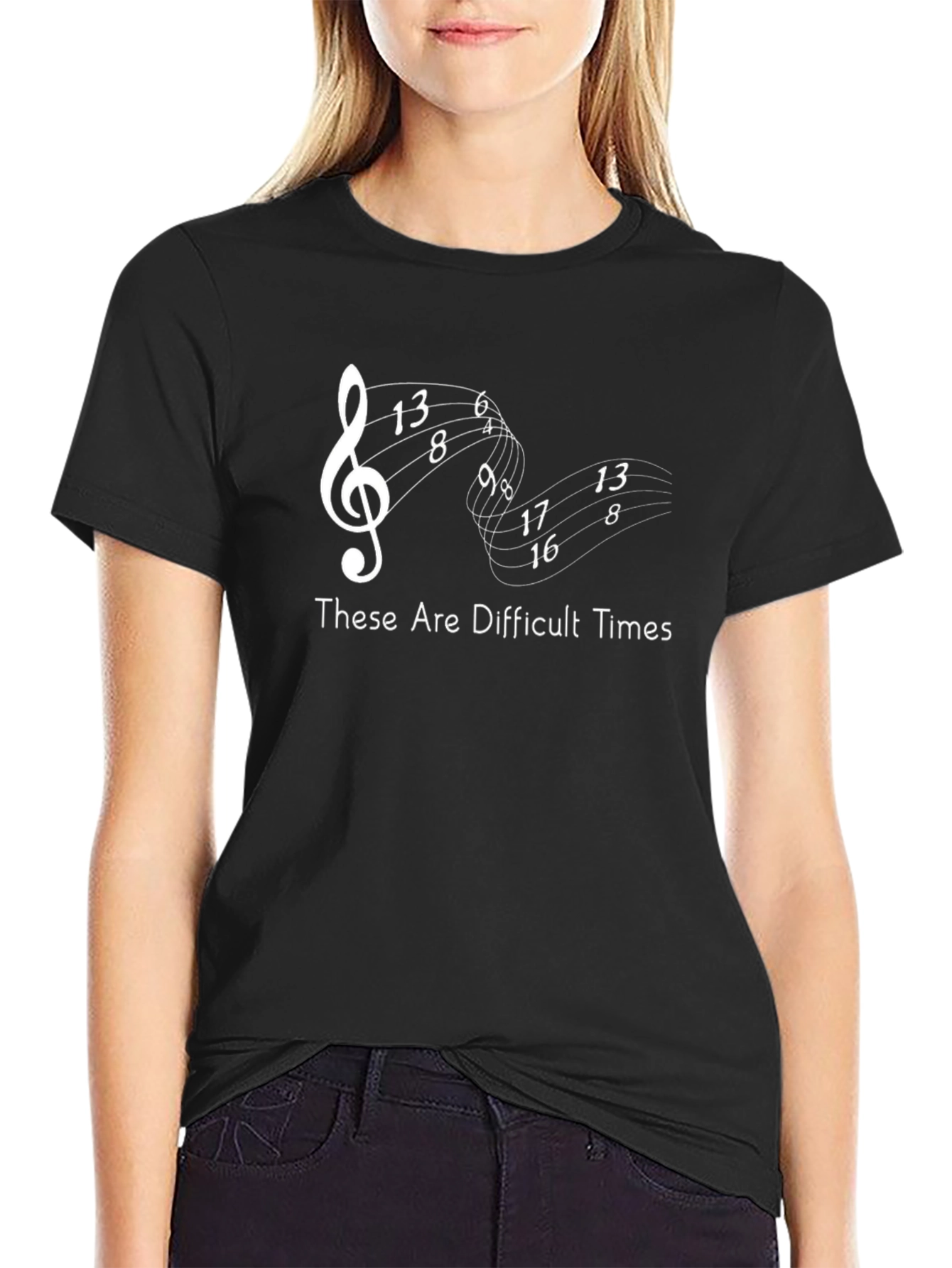 Difficult Times Music Note T-Shirt