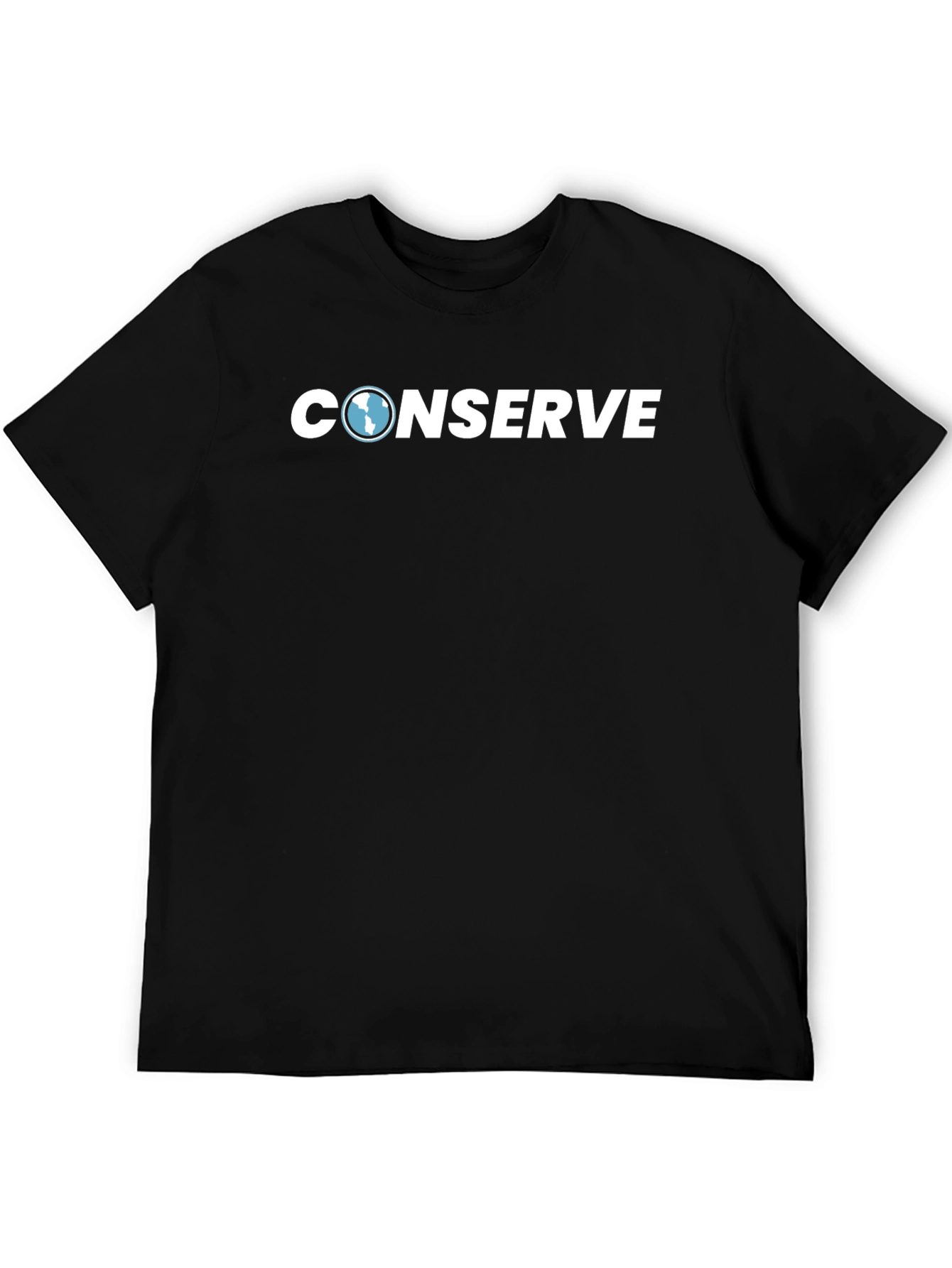 Conserve Earth Graphic T-Shirt - Black