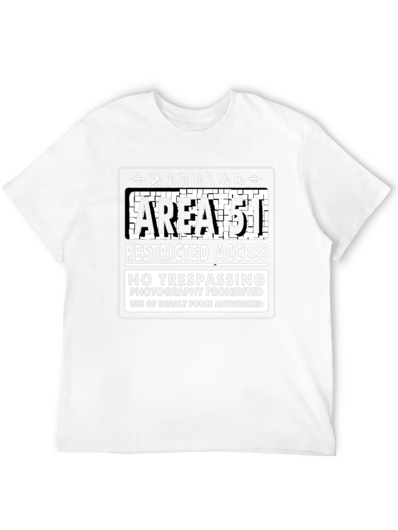 Area 51 Warning Graphic Tee - Restricted Access Design