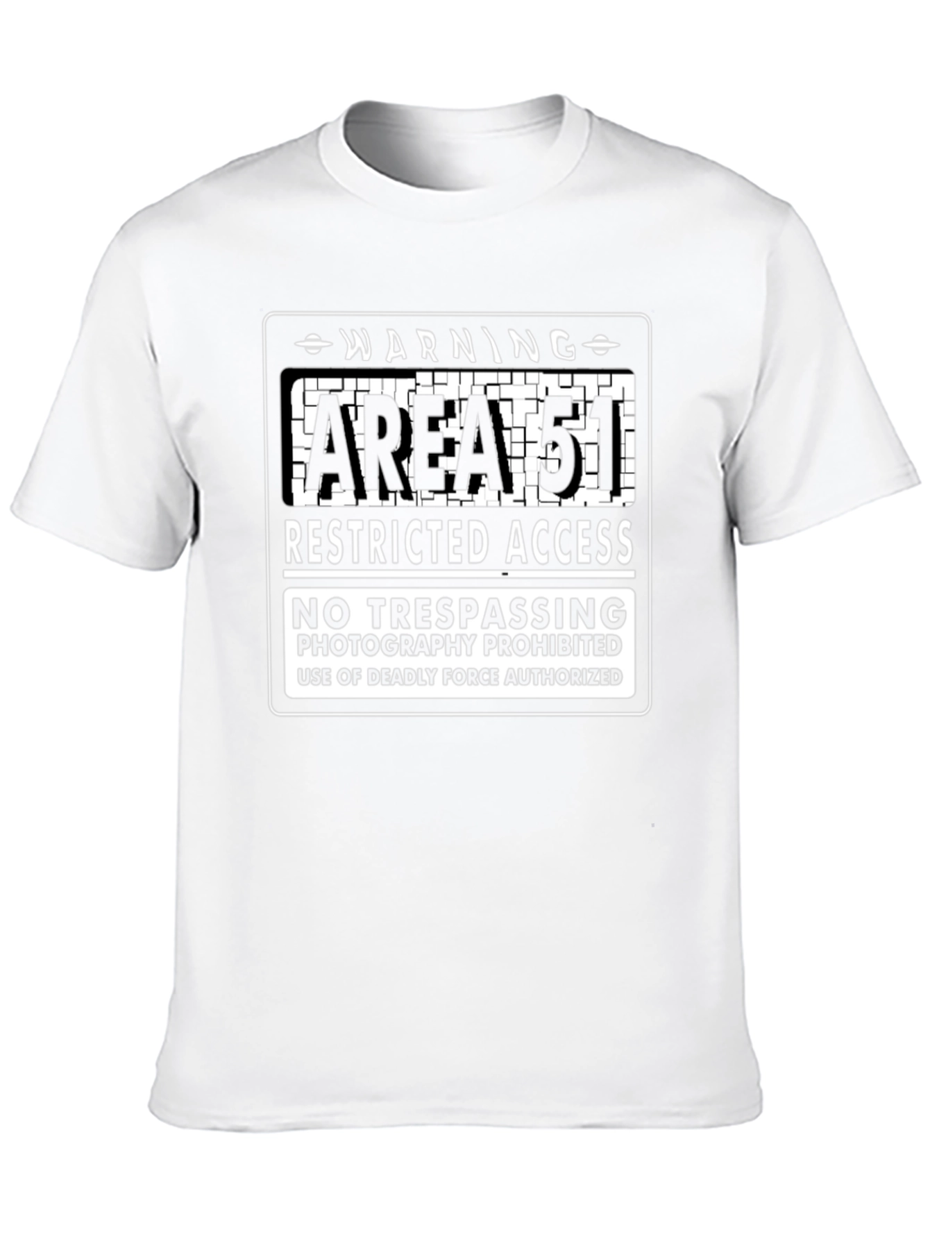 Area 51 Warning Graphic Tee - Restricted Access Design