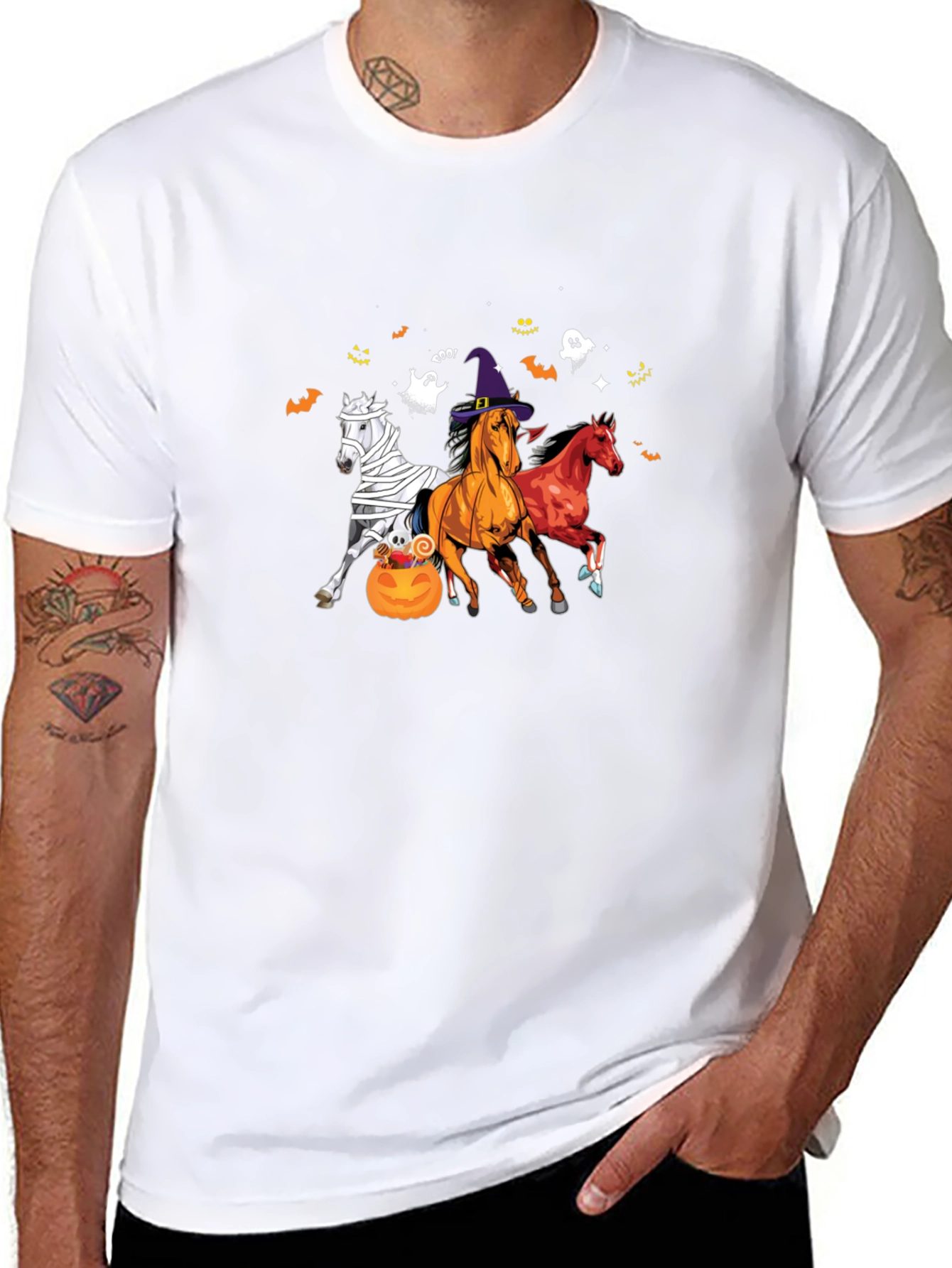 Halloween Horse Graphic T-Shirt