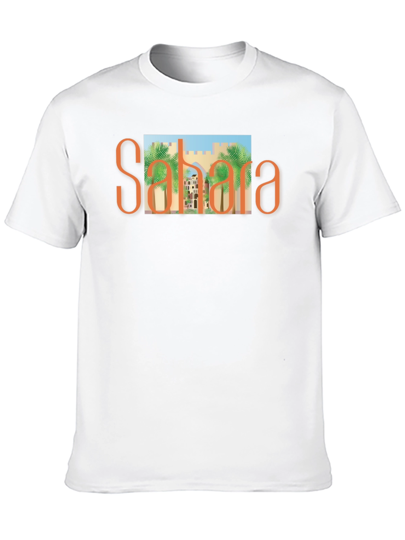 Sahara Desert Graphic Tee - Black Cotton T-Shirt