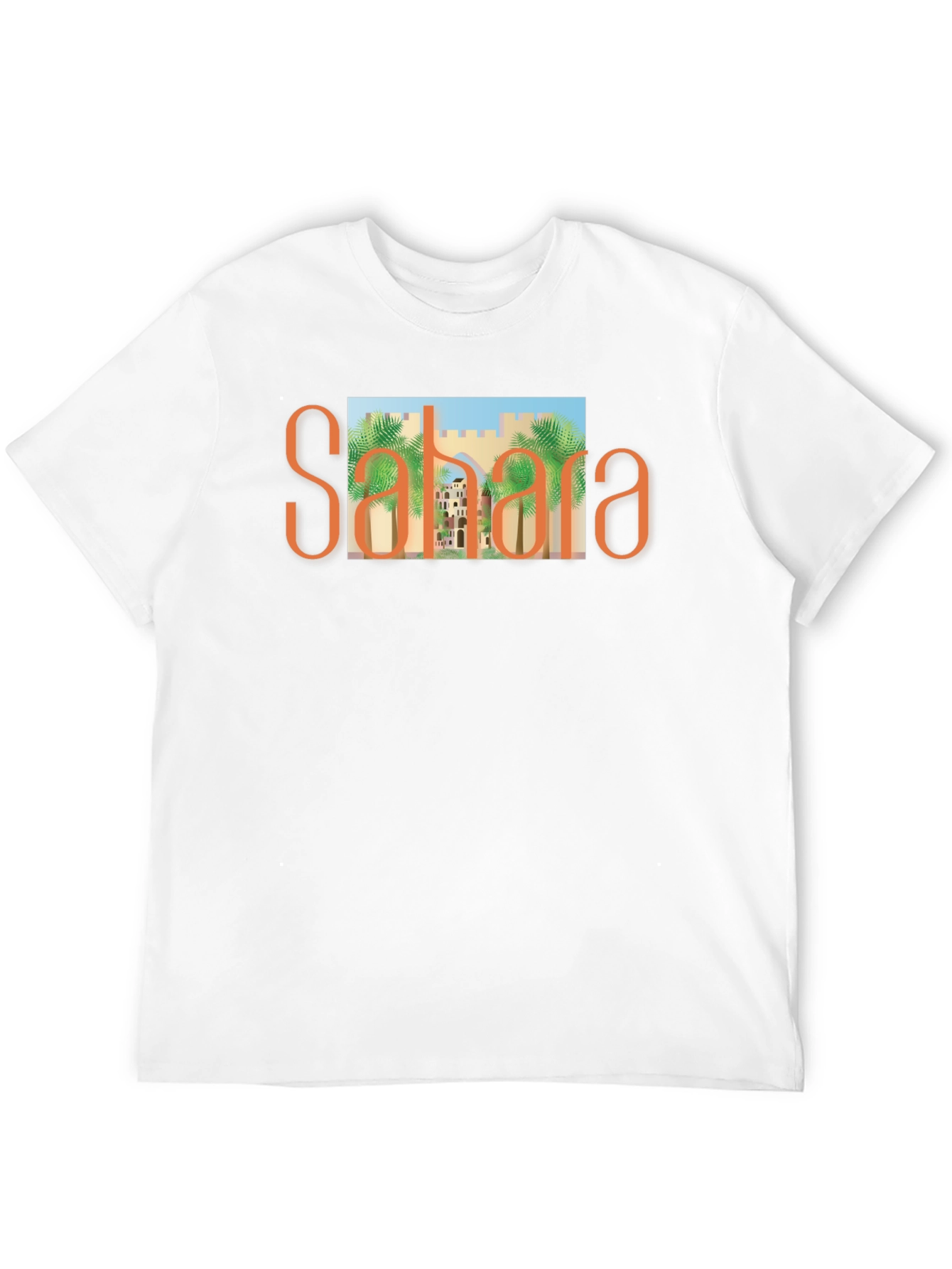 Sahara Desert Graphic Tee - Black Cotton T-Shirt