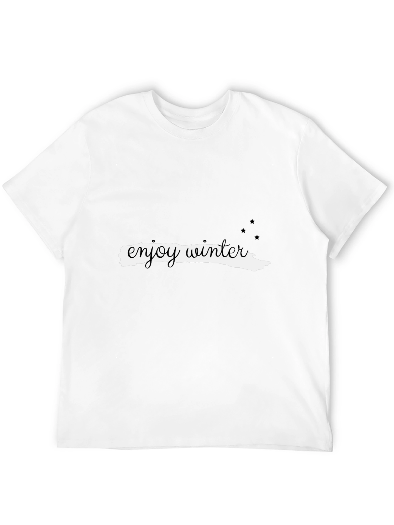Enjoy Winter Black Graphic Tee