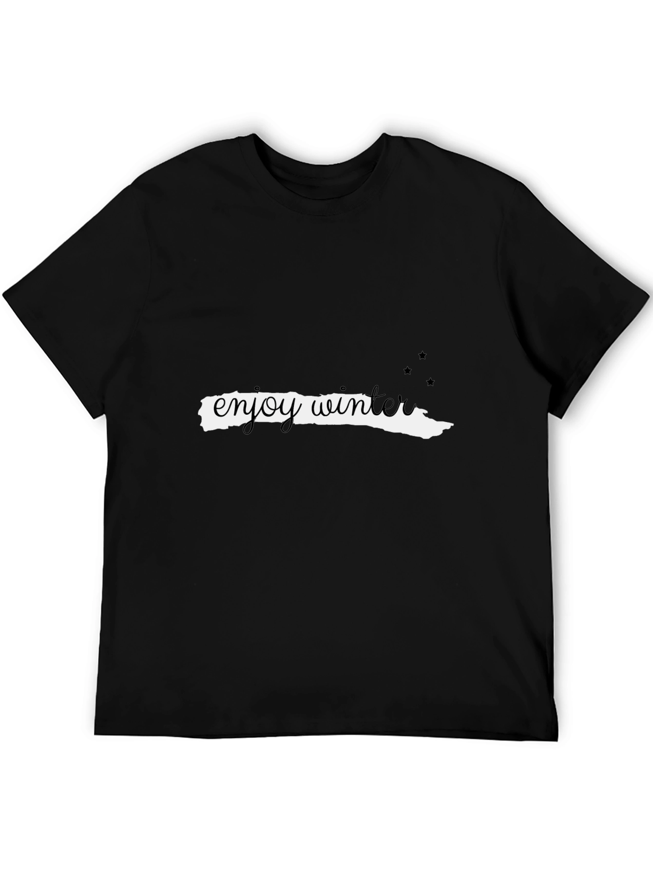 Enjoy Winter Black Graphic Tee