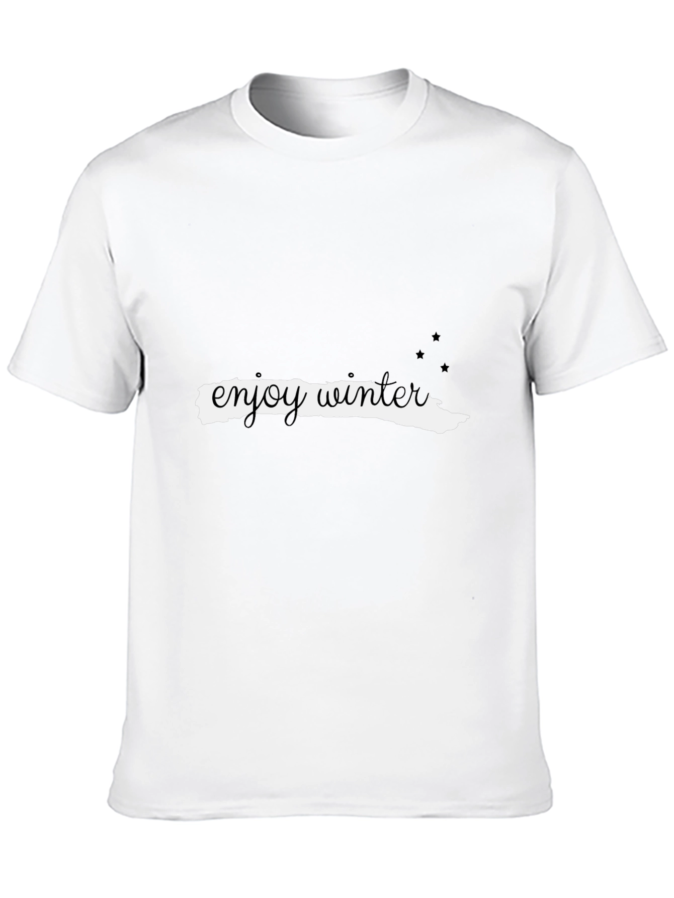 Enjoy Winter Black Graphic Tee