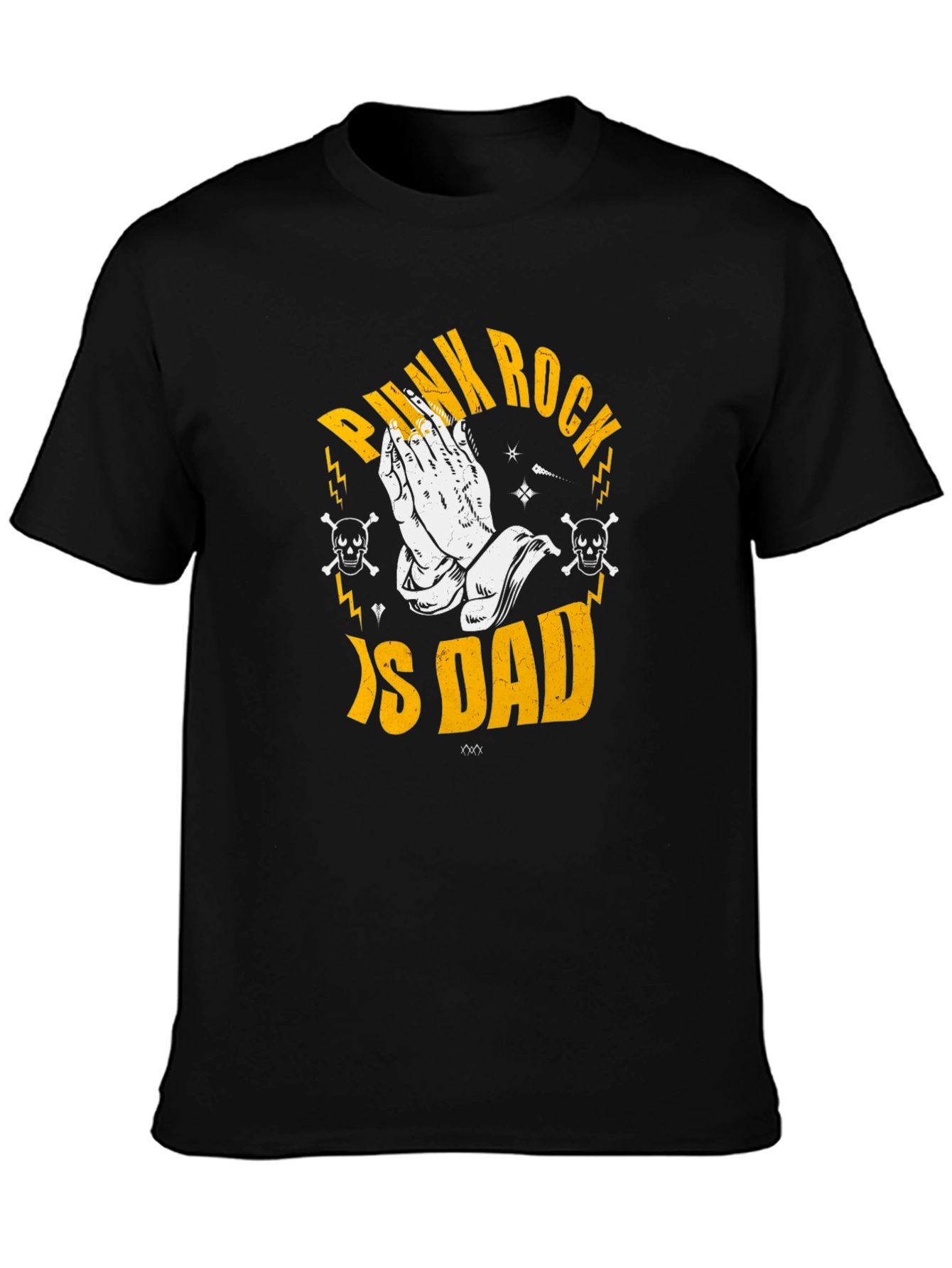 Punk Rock Is Dad Graphic T-Shirt - Black