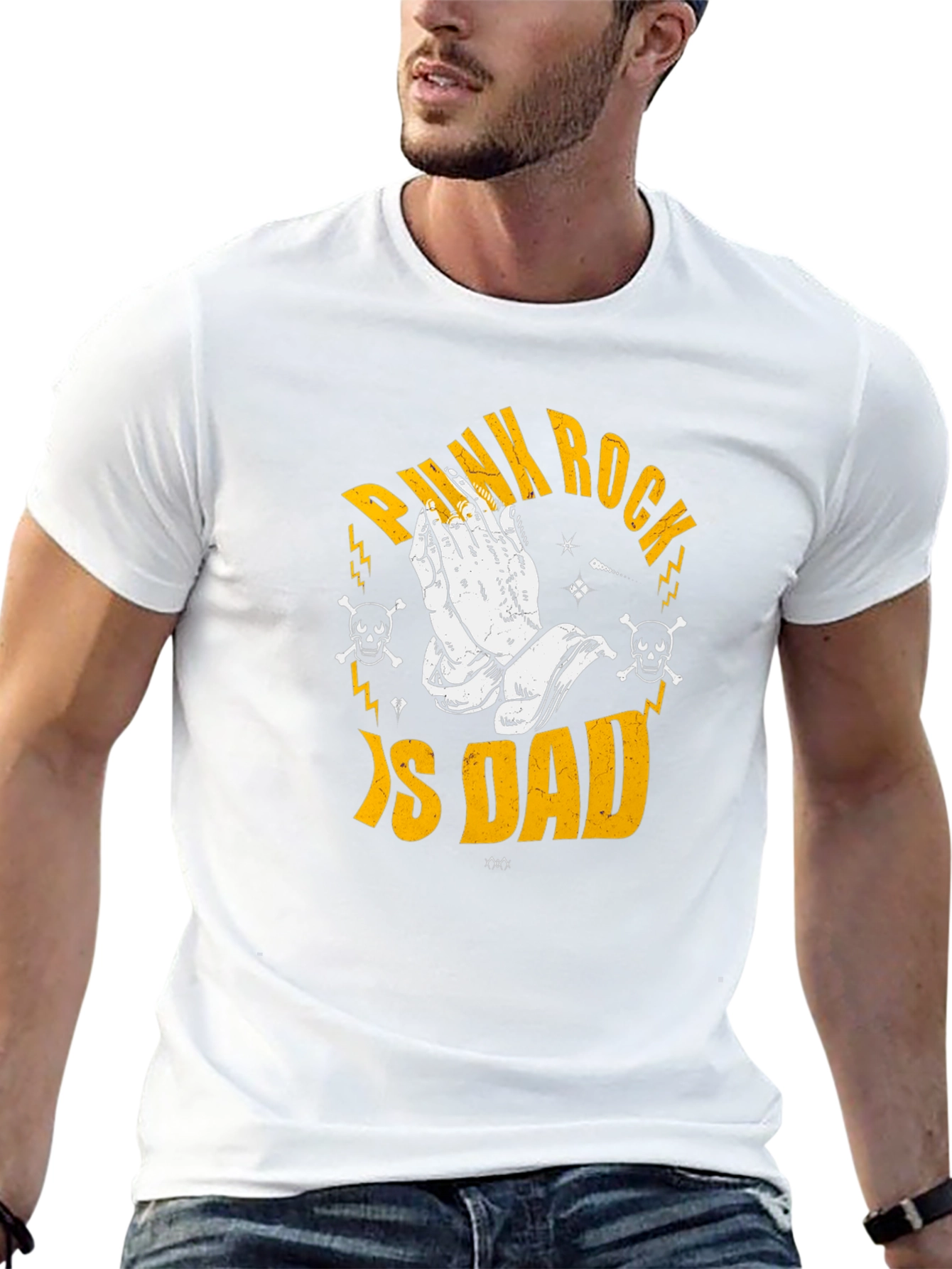 Punk Rock Is Dad Graphic T-Shirt - Black