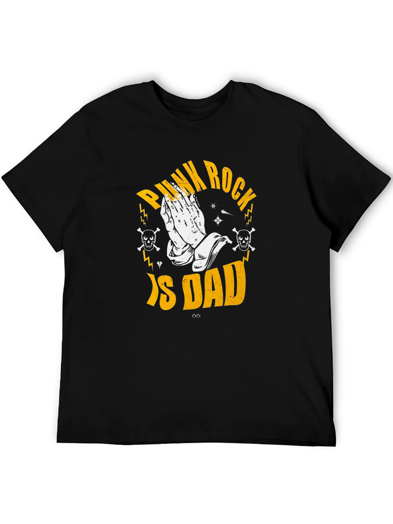 Punk Rock Is Dad Graphic T-Shirt - Black