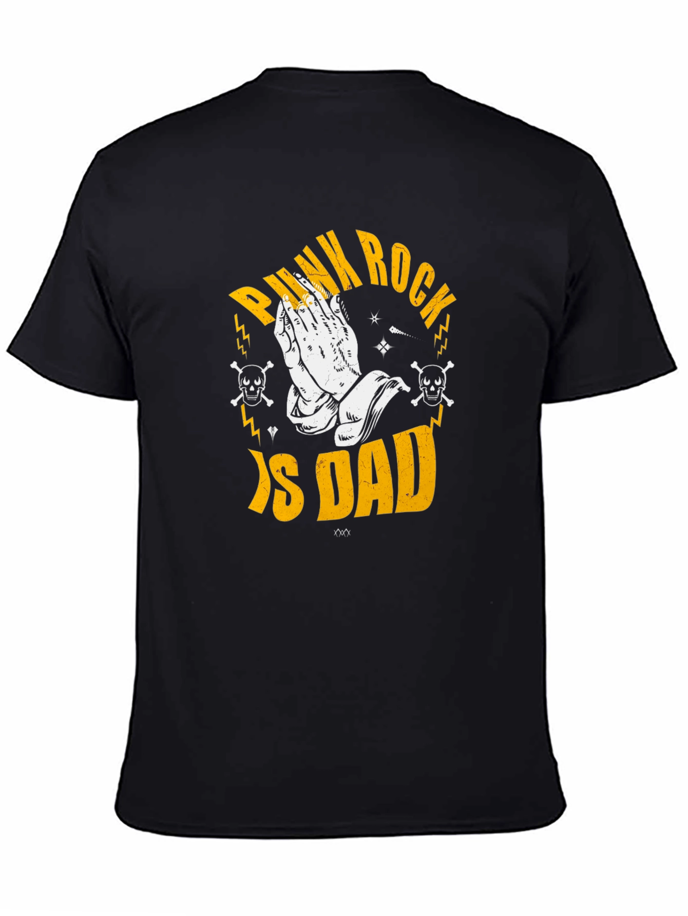 Punk Rock Is Dad Graphic T-Shirt - Black