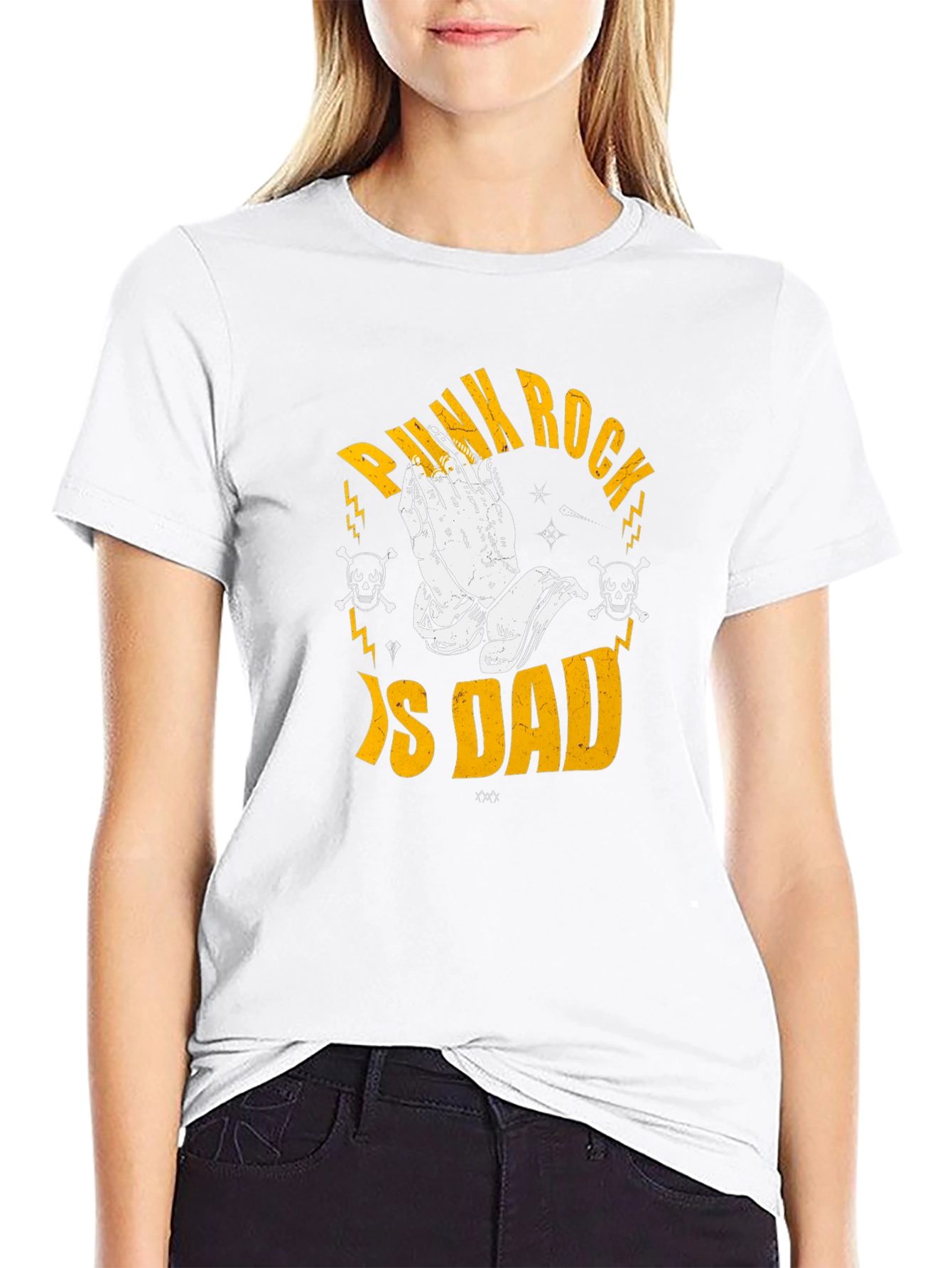 Punk Rock Is Dad Graphic T-Shirt - Black