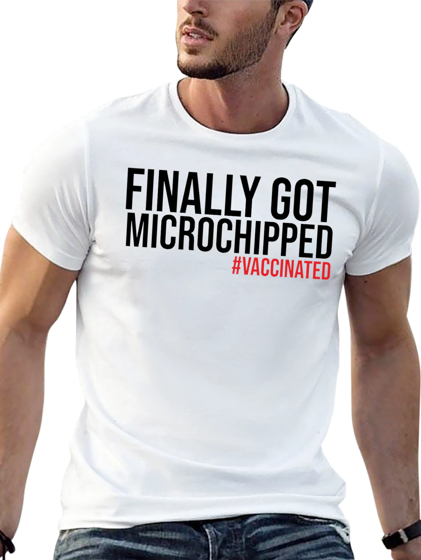 Finally Microchipped #Vaccinated T-Shirt