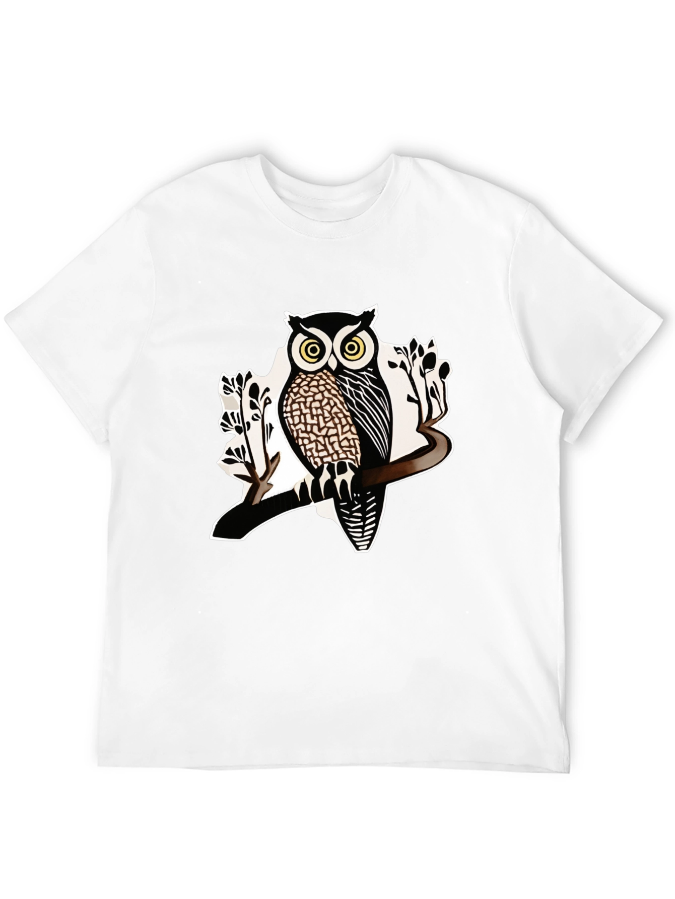 Owl Graphic Tee - Mens Black Short Sleeve