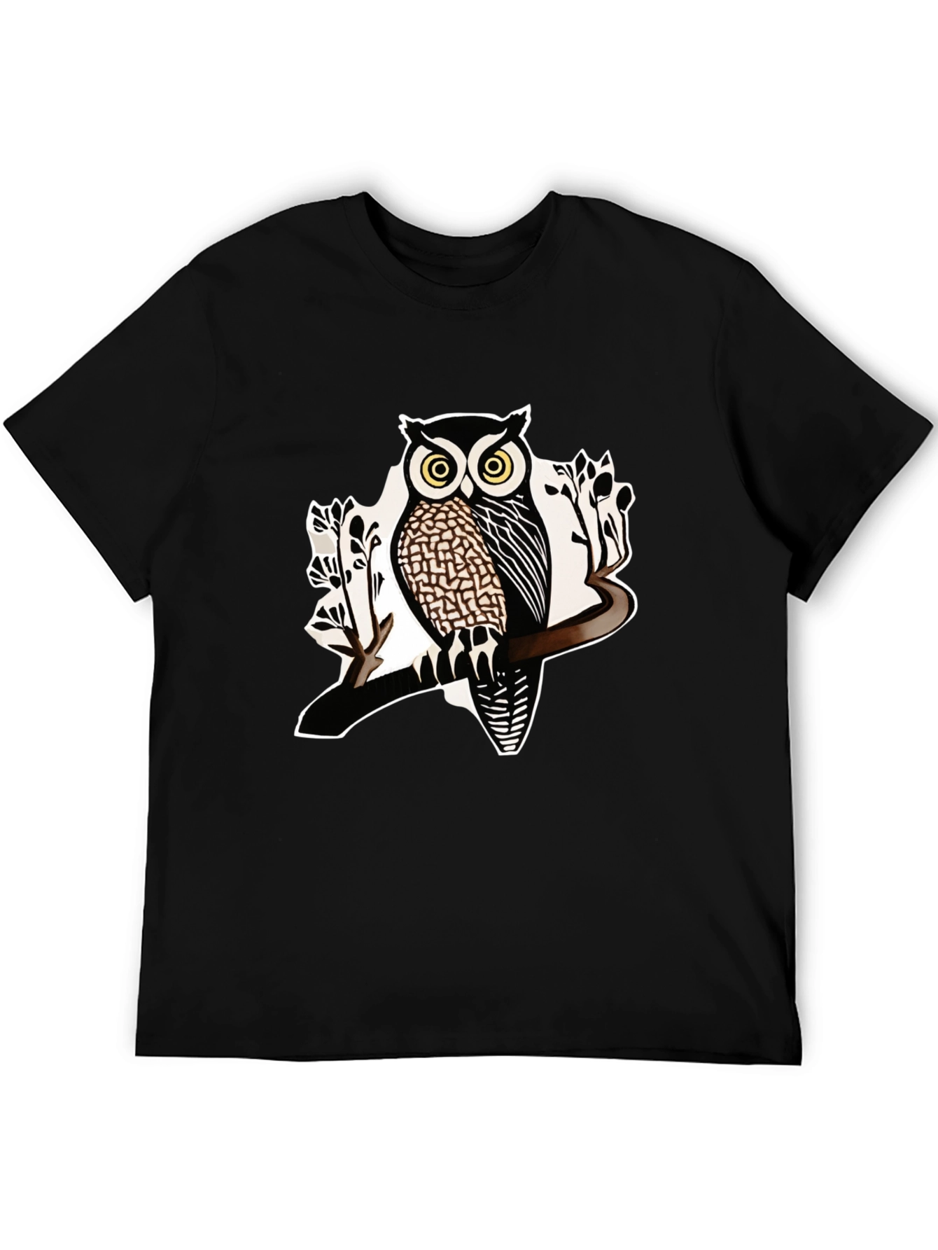 Owl Graphic Tee - Mens Black Short Sleeve