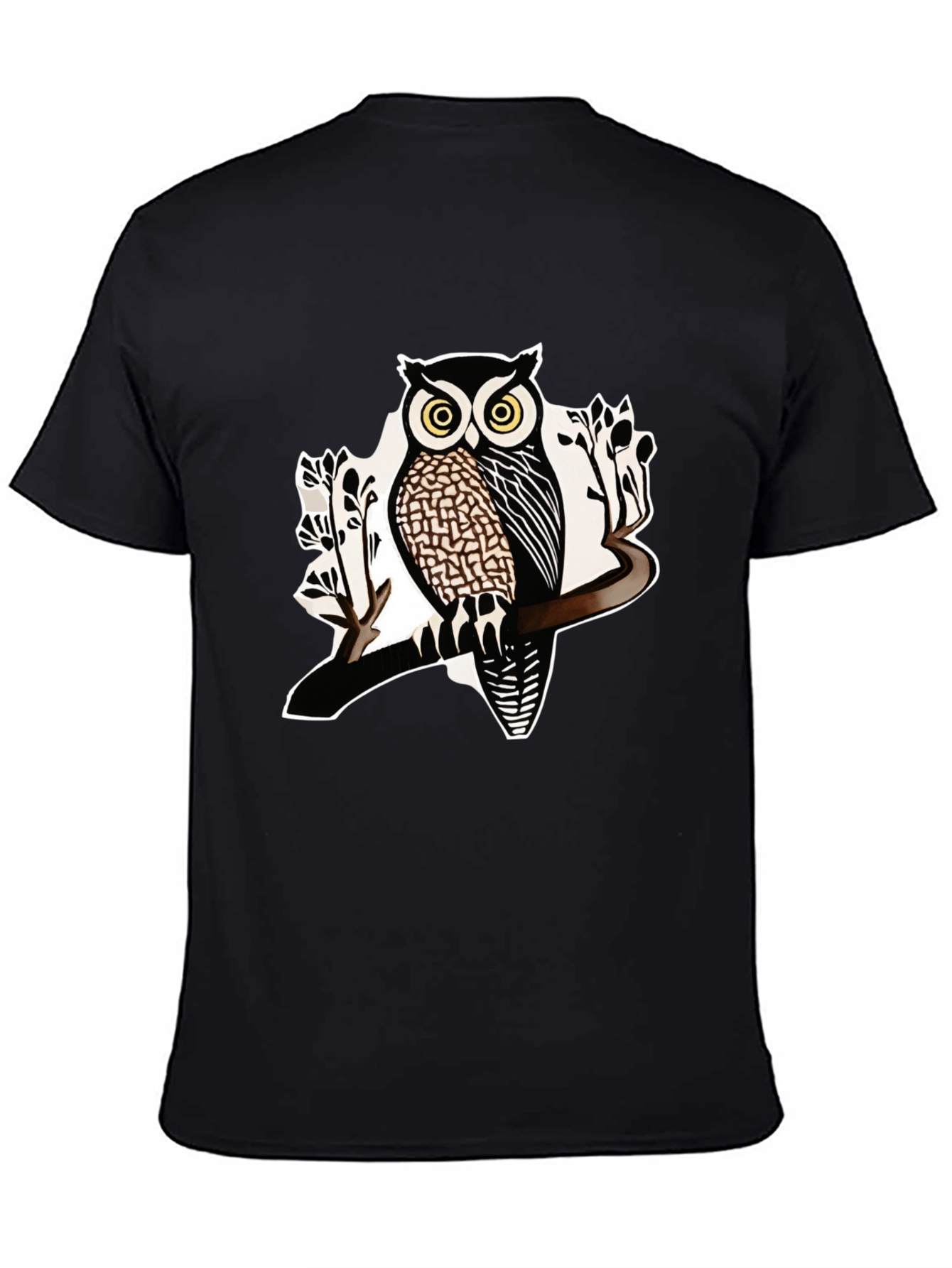 Owl Graphic Tee - Mens Black Short Sleeve