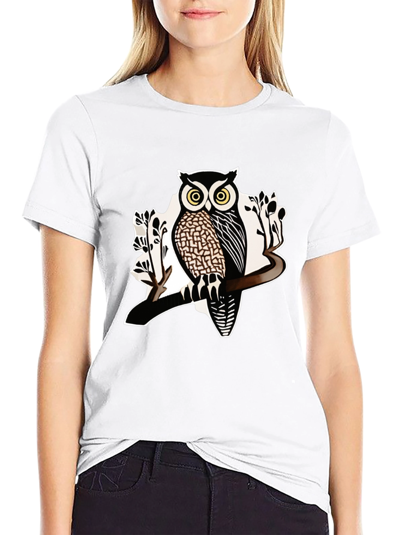 Owl Graphic Tee - Mens Black Short Sleeve