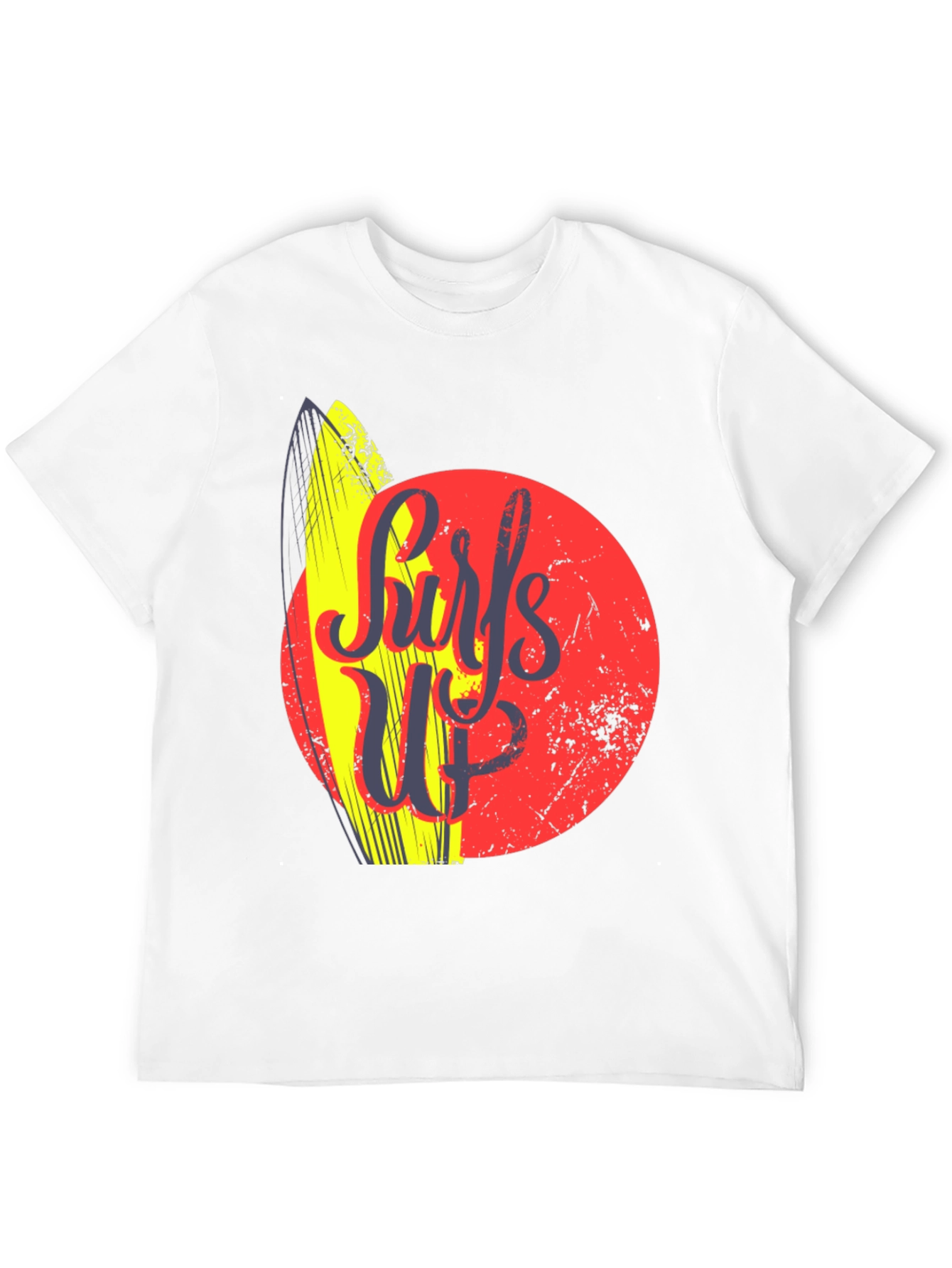 Surfs Up Graphic Tee - Black Cotton T-Shirt