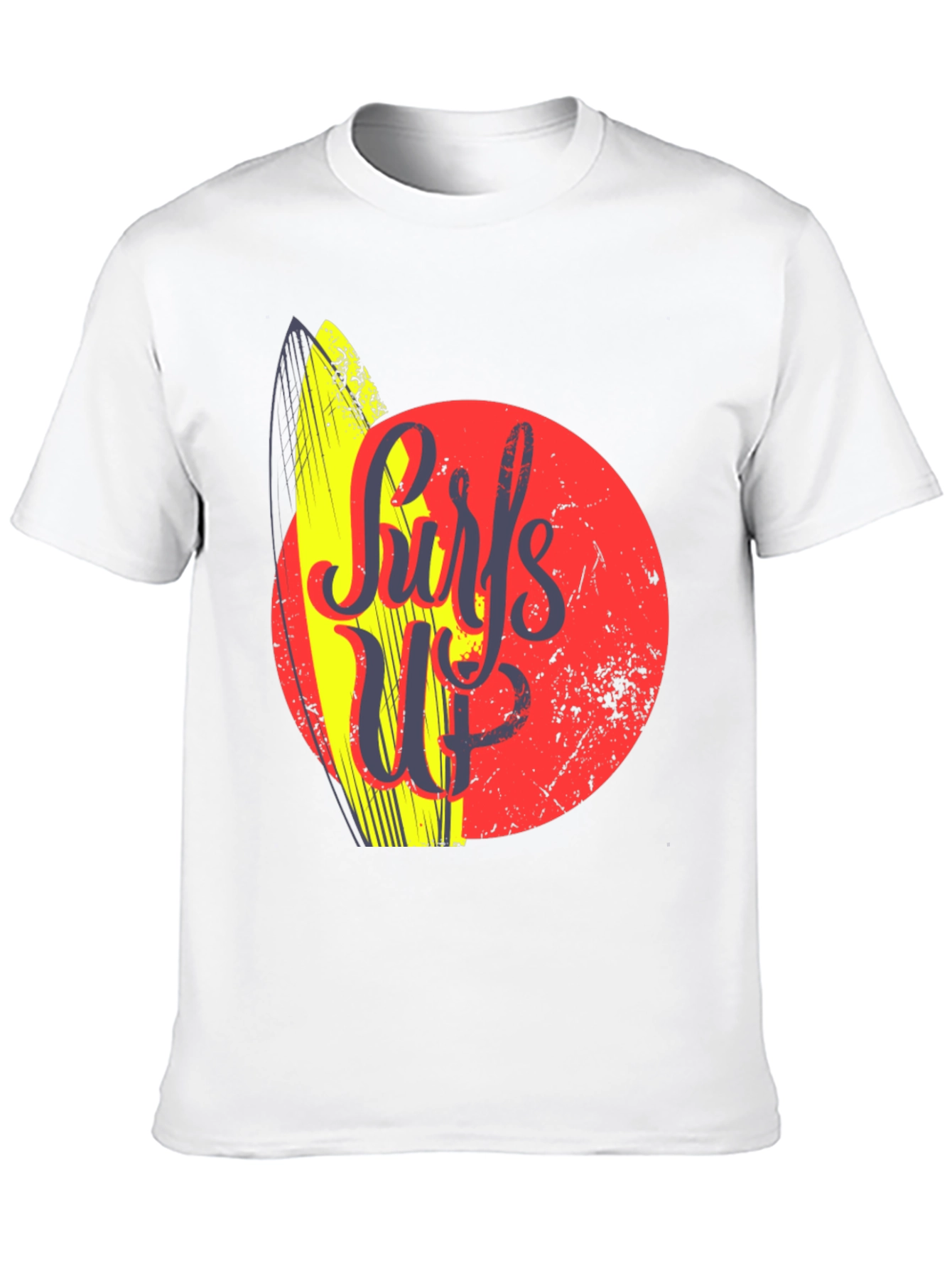 Surfs Up Graphic Tee - Black Cotton T-Shirt