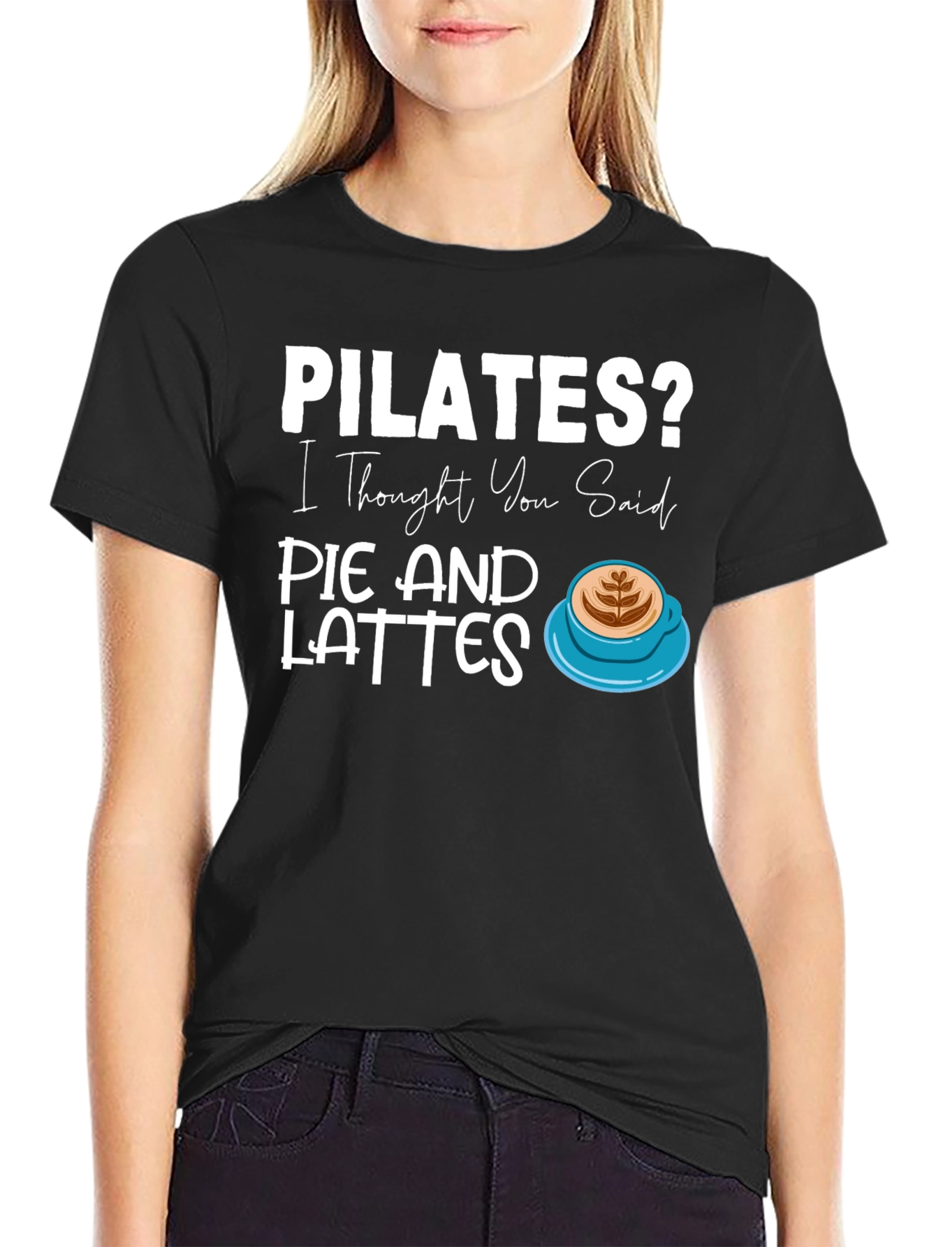Pilates Pie and Lattes Graphic T-Shirt
