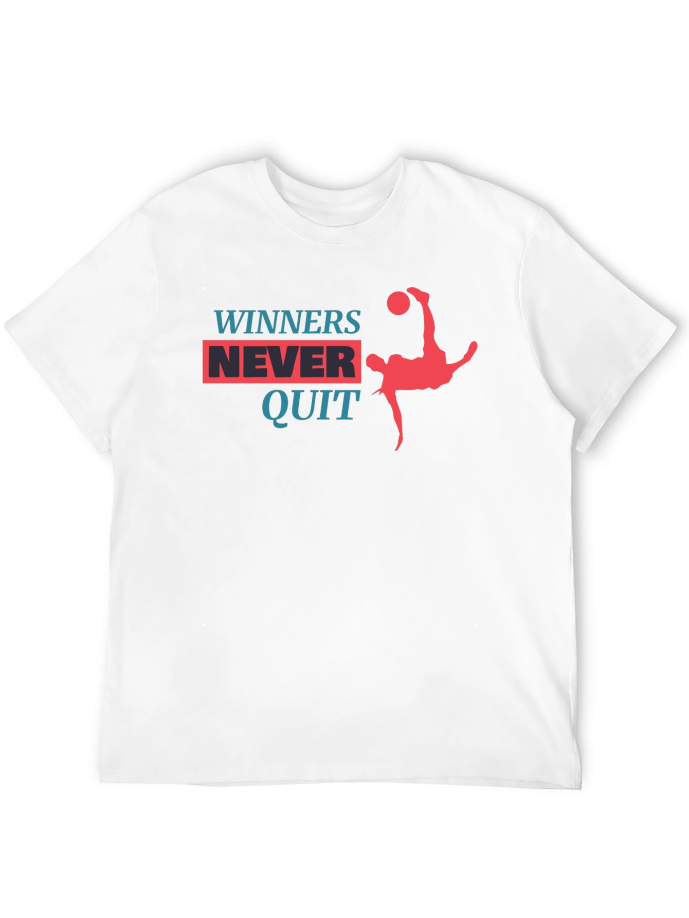 Winners Never Quit Graphic Tee - Black