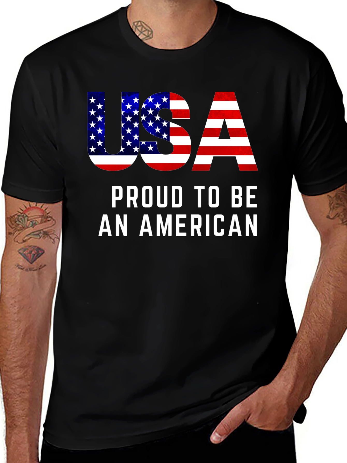 USA Proud American Flag T-Shirt