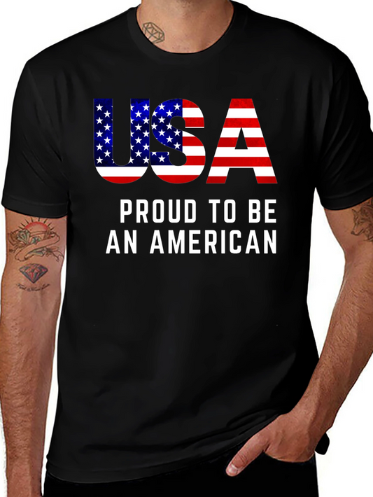 USA Proud American Flag T-Shirt