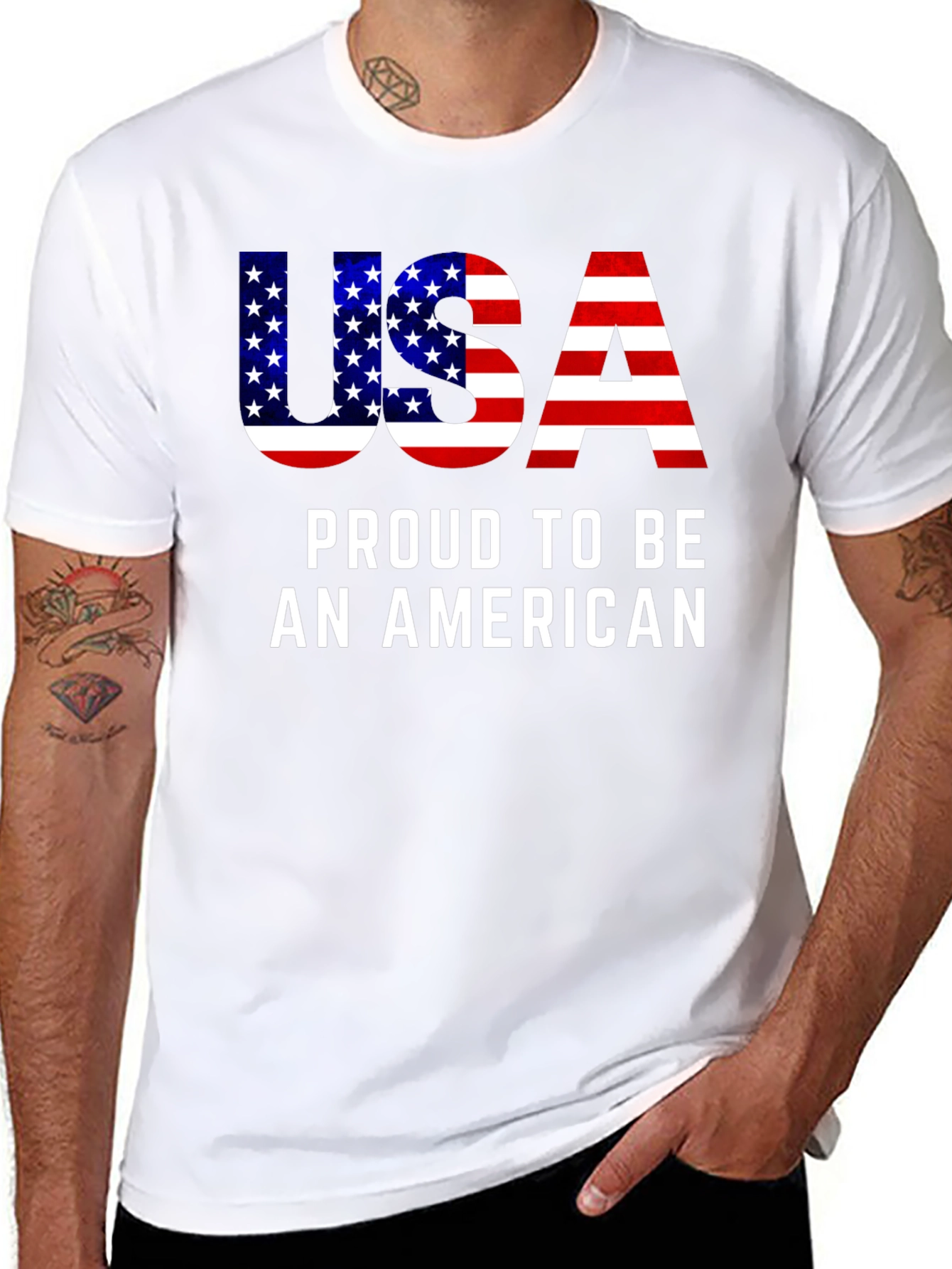 USA Proud American Flag T-Shirt