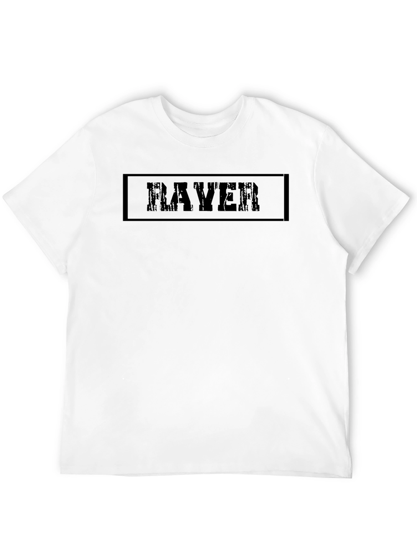 Raver Graphic Tee - Black Cotton T-Shirt