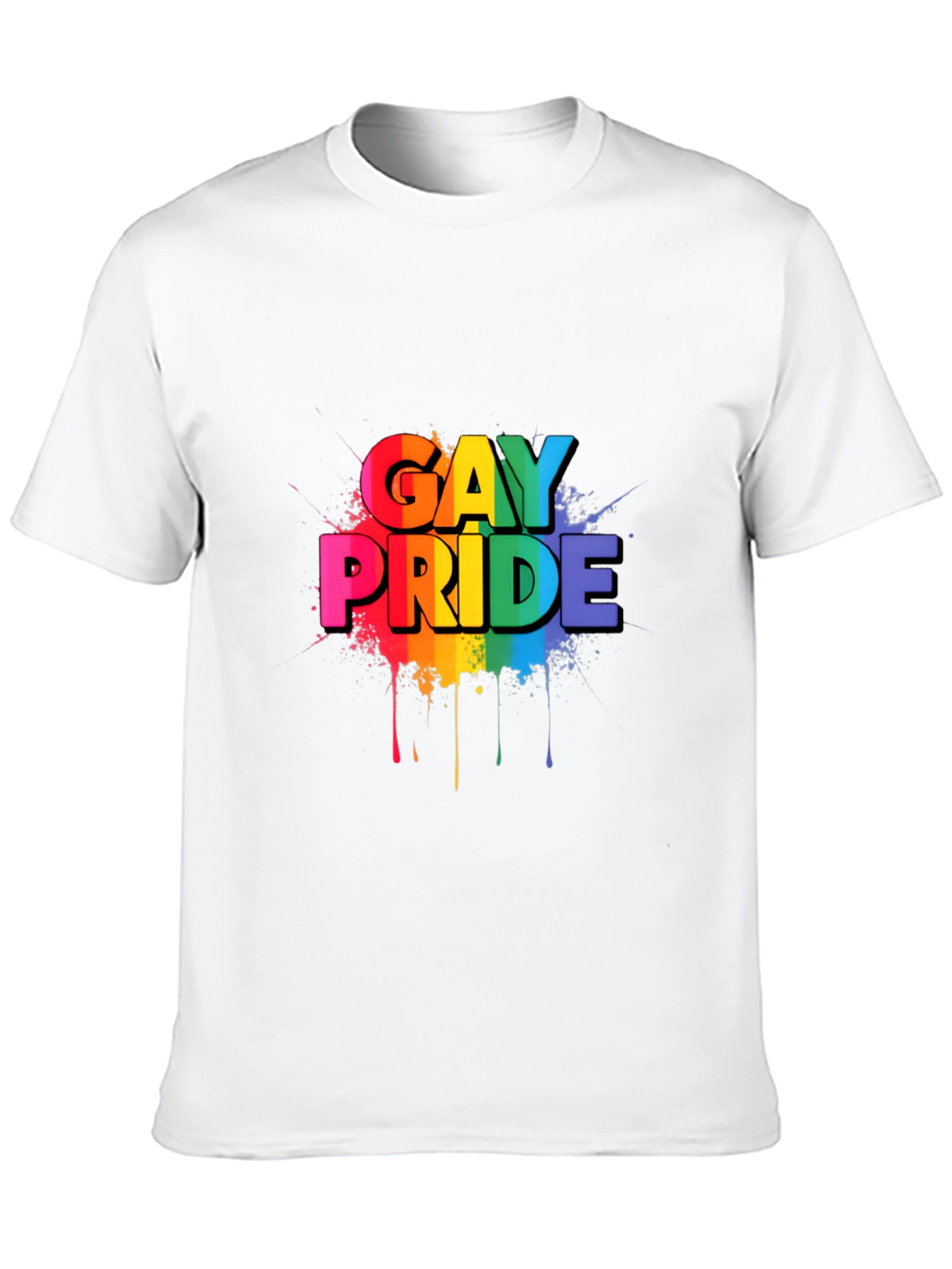 Gay Pride Rainbow Graphic Black T-Shirt