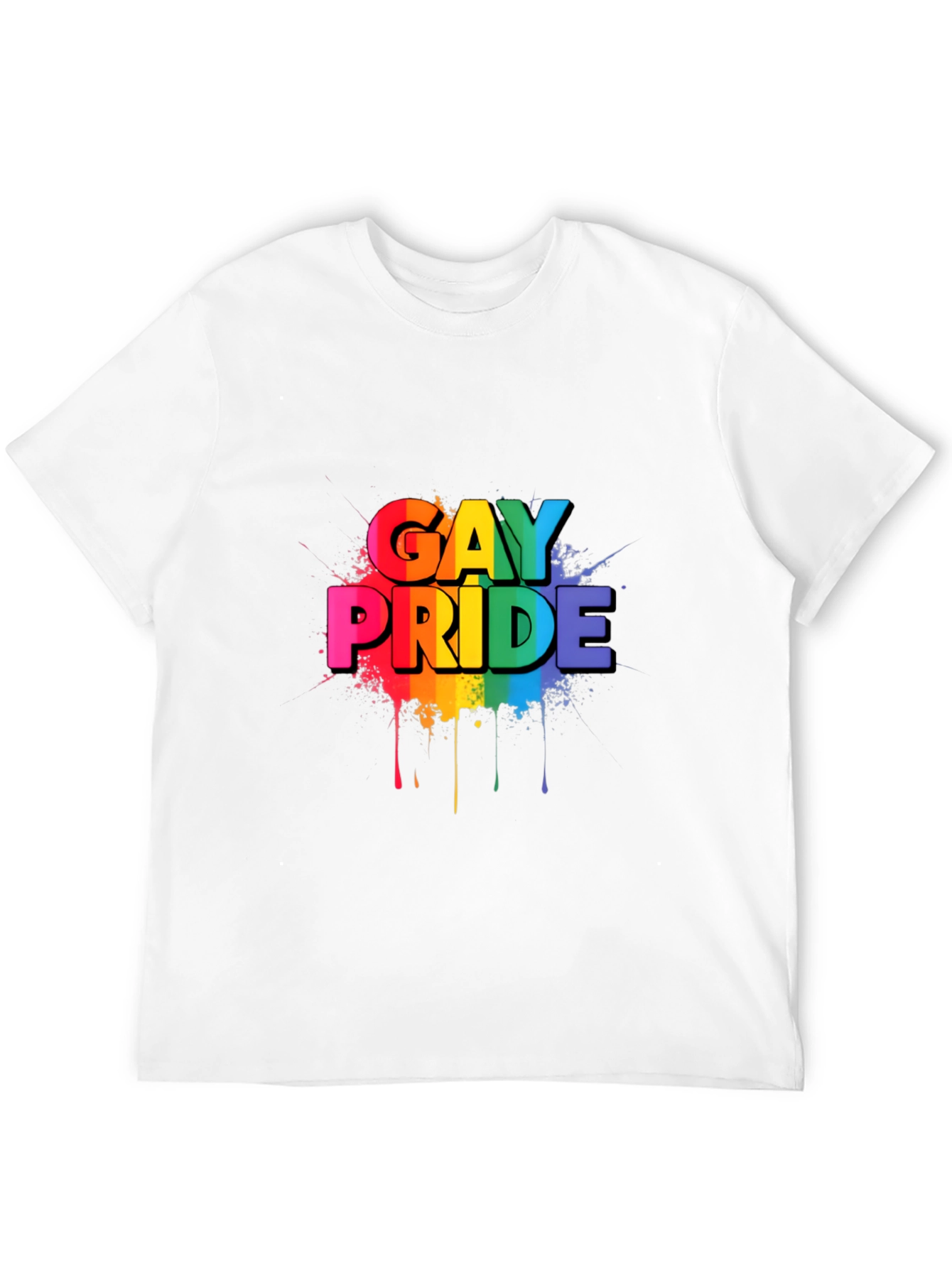 Gay Pride Rainbow Graphic Black T-Shirt