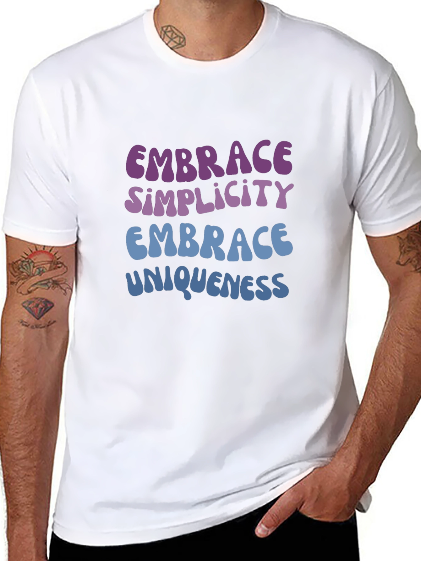 Embrace Simplicity & Uniqueness Graphic T-Shirt